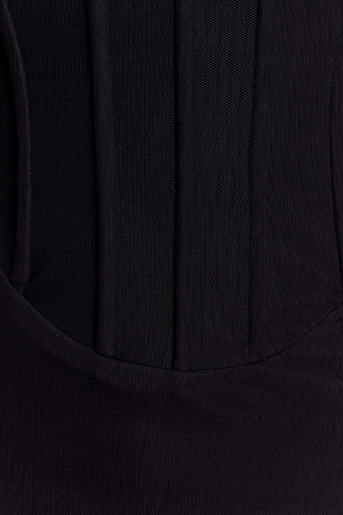 Gemma Strapless Mesh Maxi Dress - Black