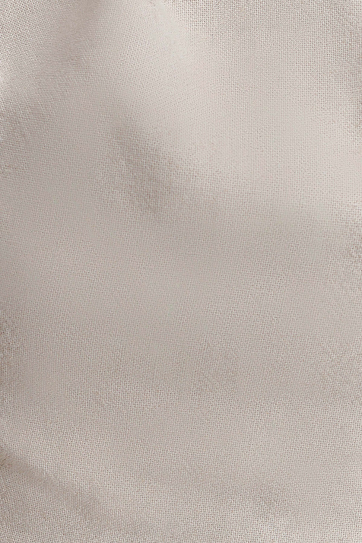 Gabby Asymmetrical Neckline Linen Beaded Top - Natural
