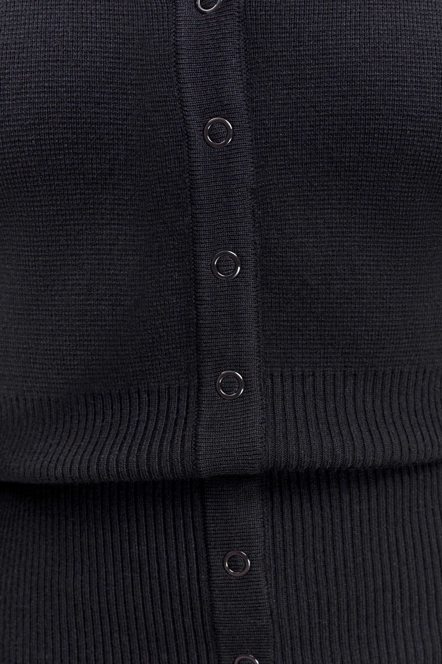 Xaden Wool Mix Knit Mini Dress - Black