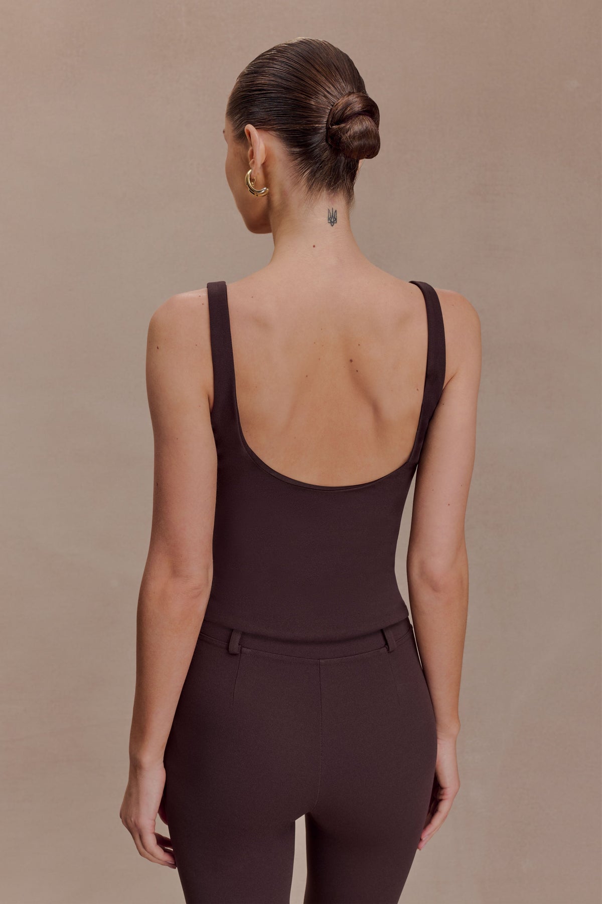 Blanca Stretch Crepe Cami Top - Chocolate