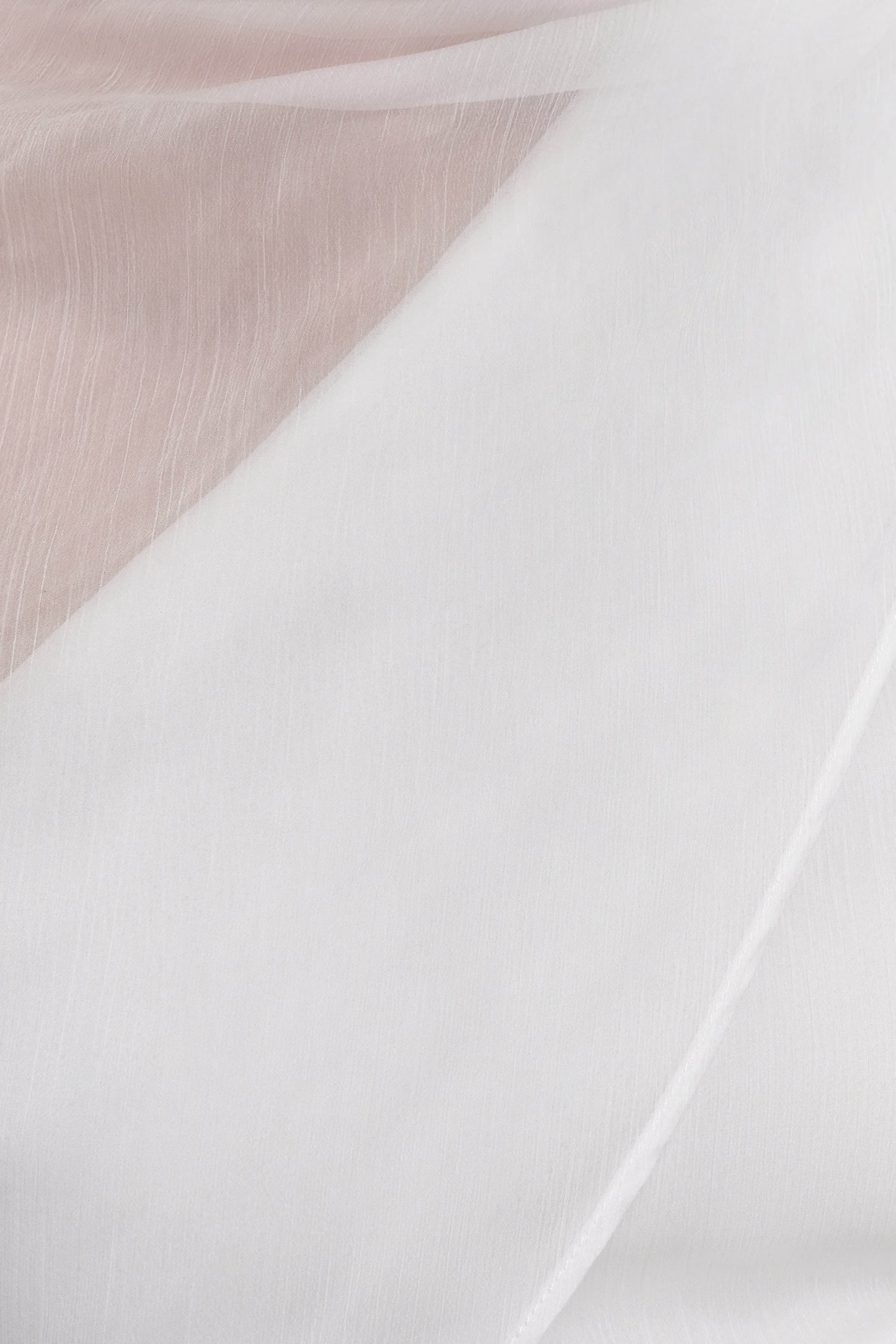 Ida Sheer Asymmetrical Long Sleeve Top - White