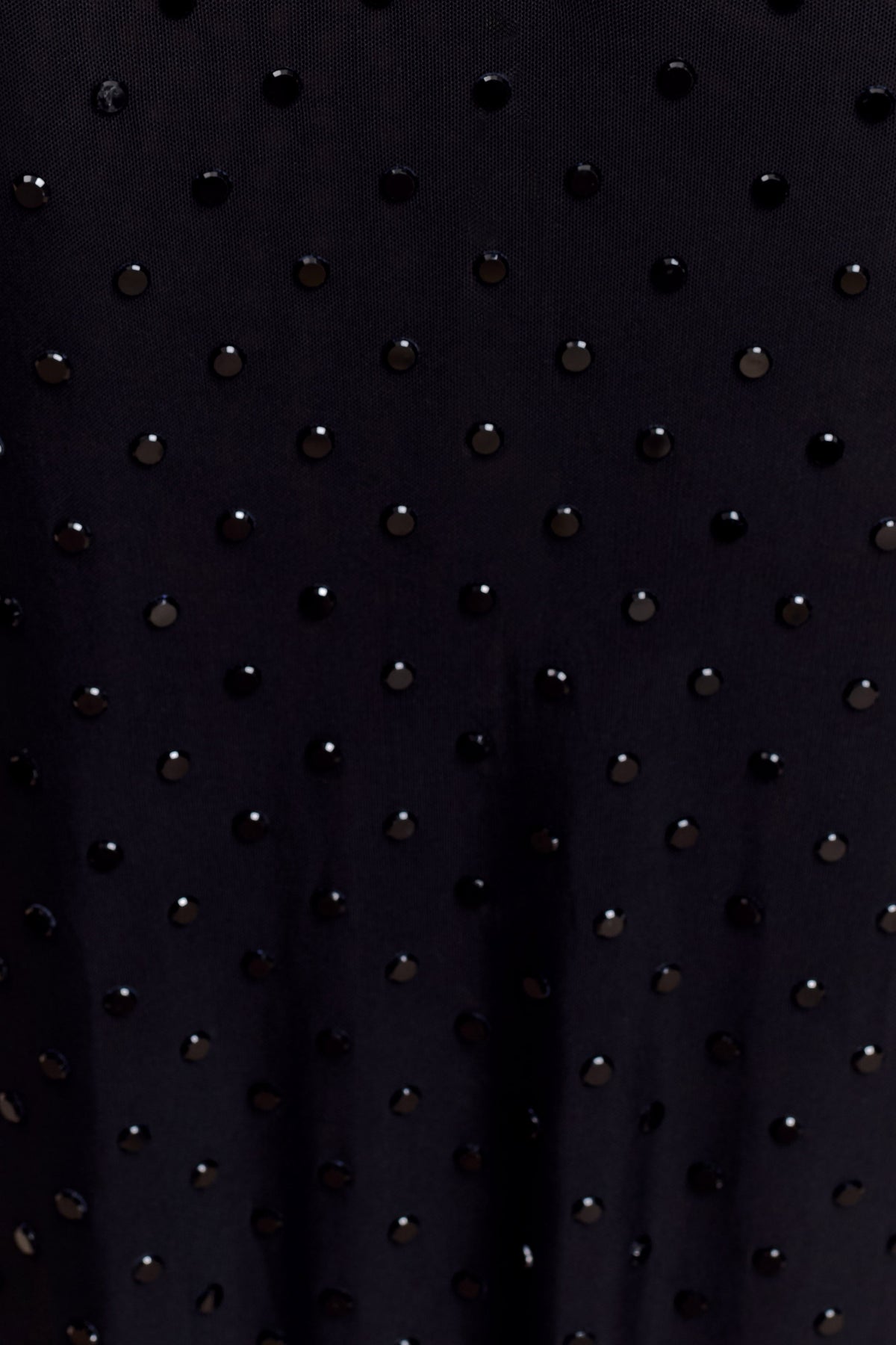 Acadia Diamante Long Sleeve Maxi Dress - Black