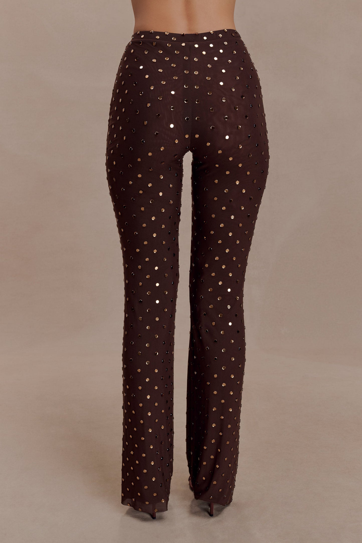 Jackie Diamante Straight Leg Pants - Chocolate