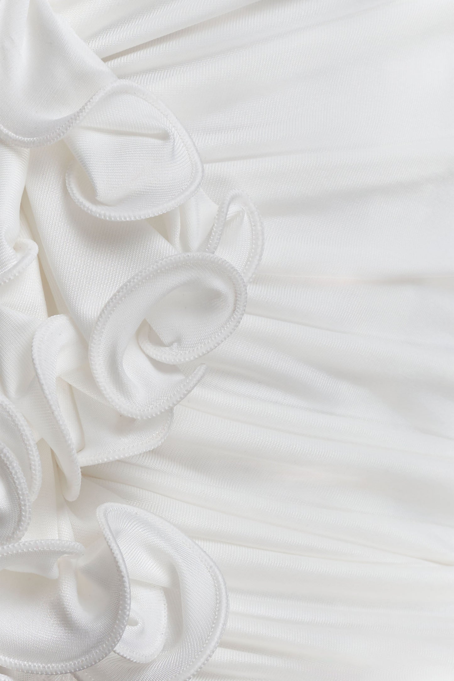 Alessandra Slinky Ruffle Top - Ivory