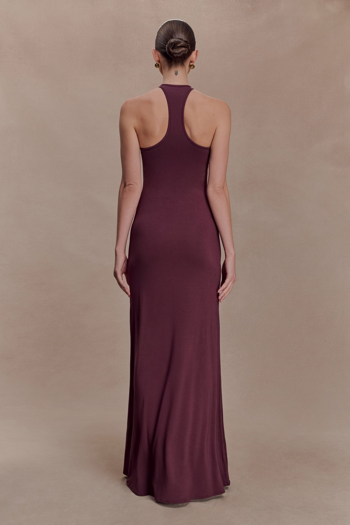Ramona Modal Maxi Dress With Hardware - Mahogany