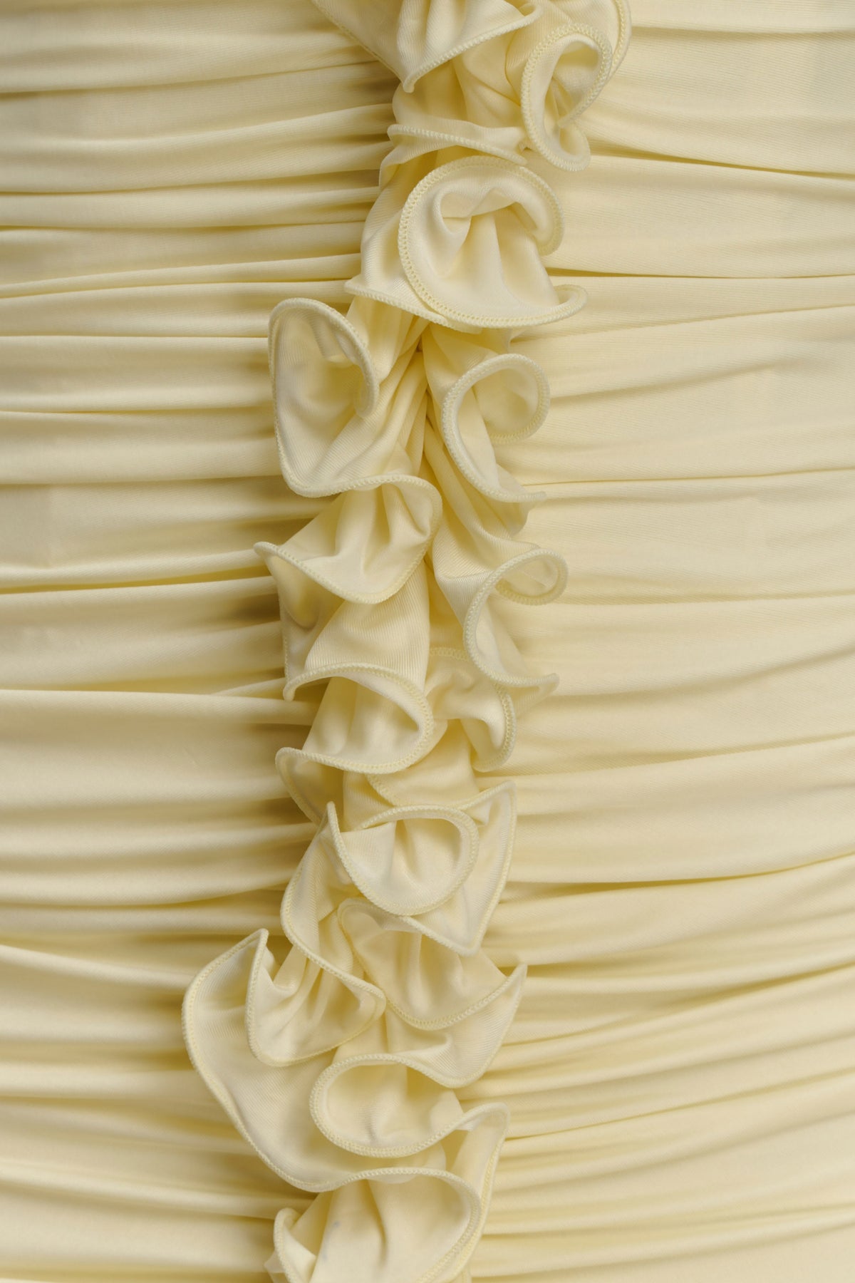 Alessandra Slinky Ruffle Maxi Dress - Lemon