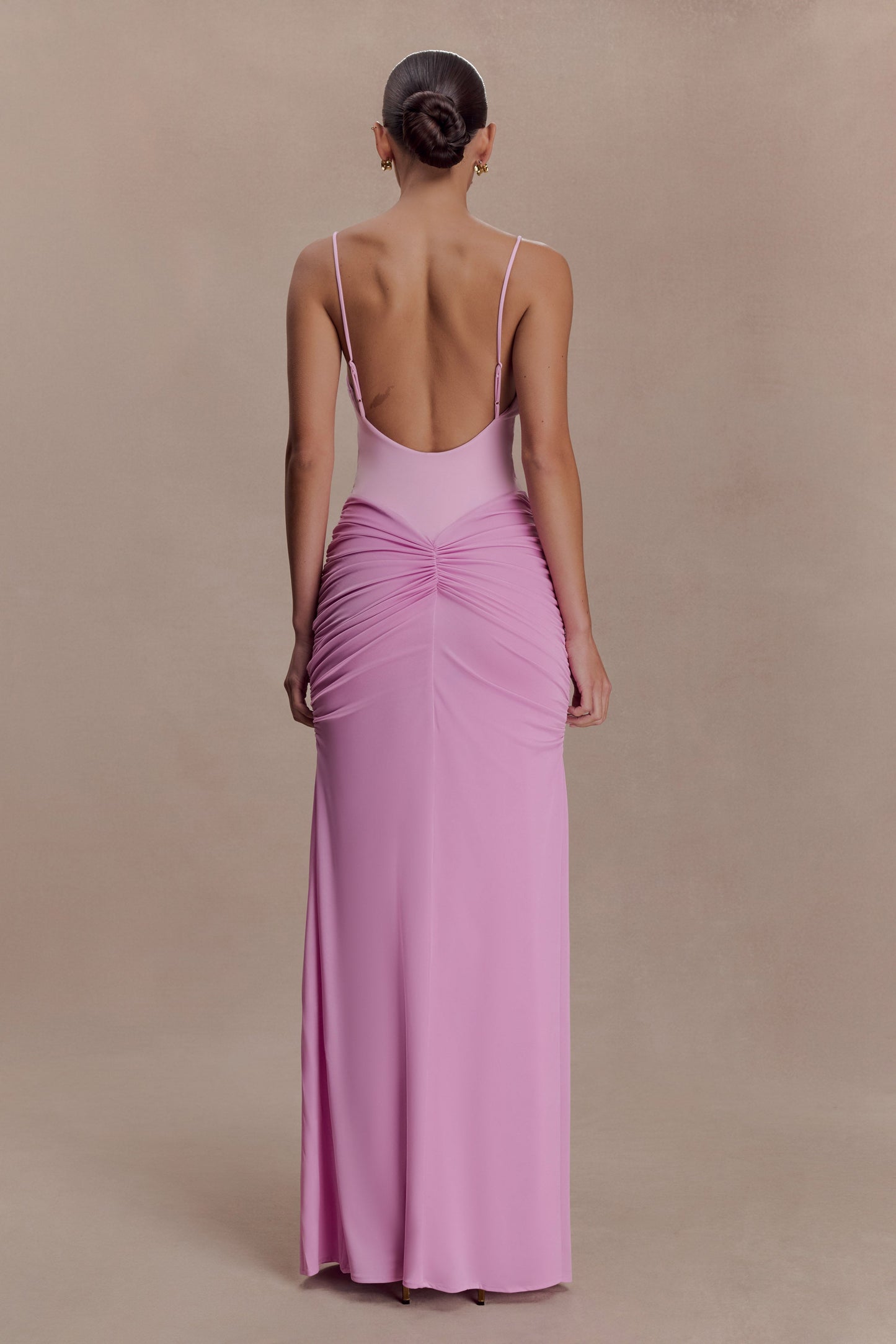Roisin Slinky Maxi Dress - Powder Pink