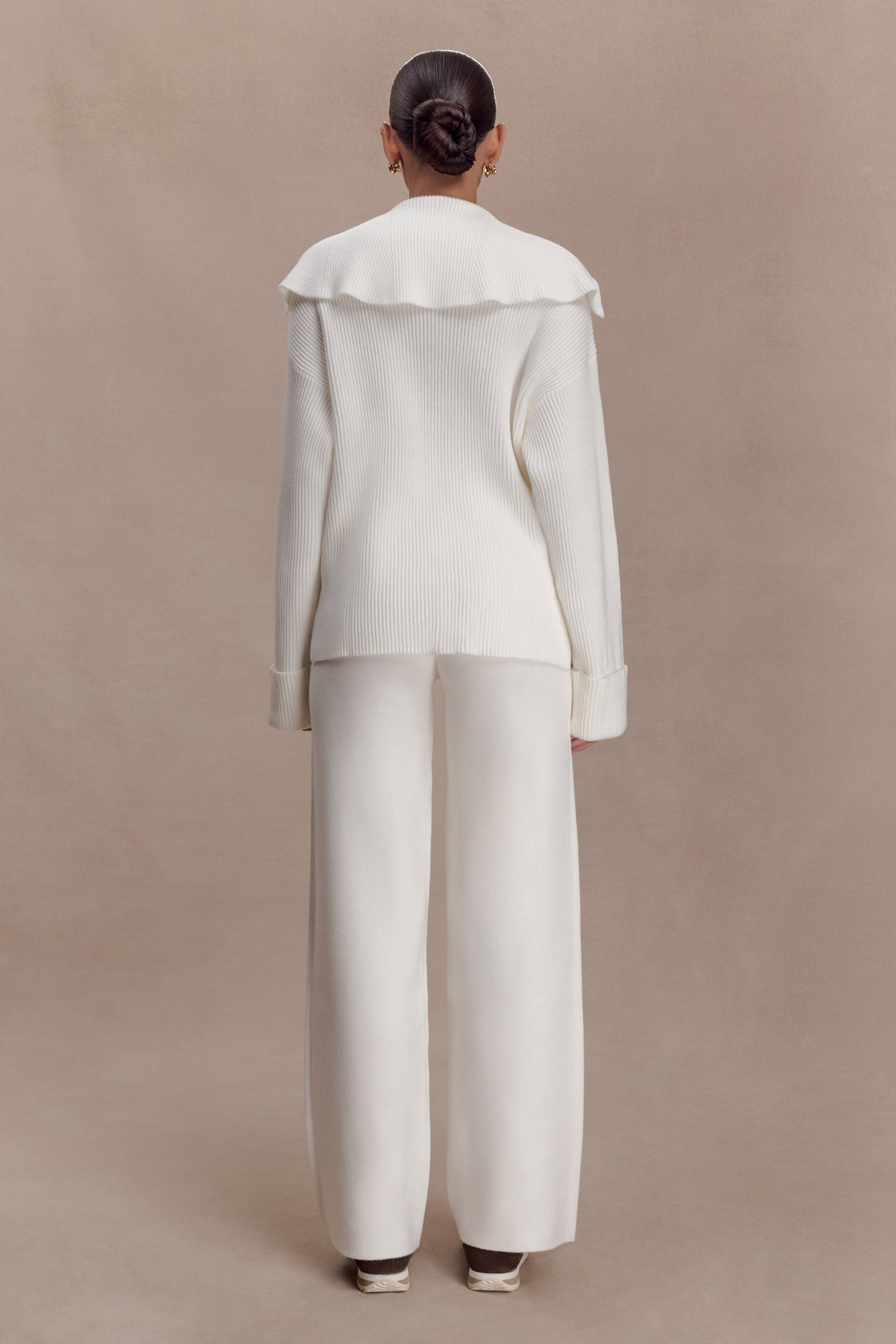 Kerrymae Straight Leg Knit Pants - Off White