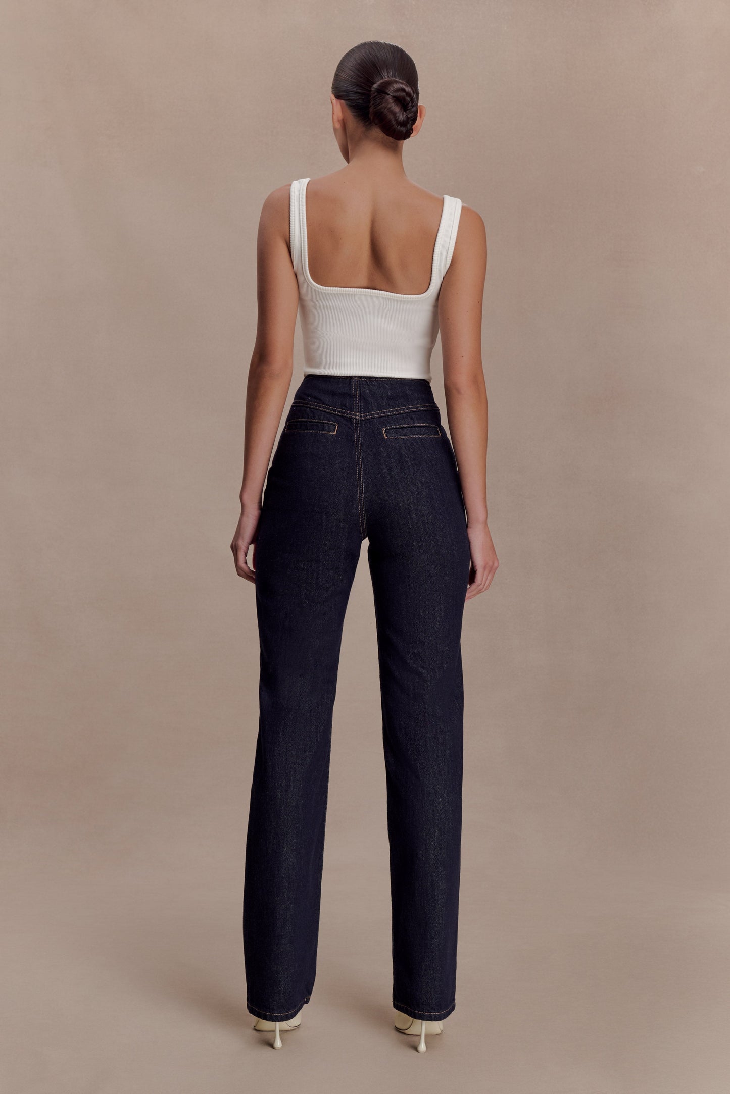 Clarrissa High Rise Jeans - Washed Indigo Blue