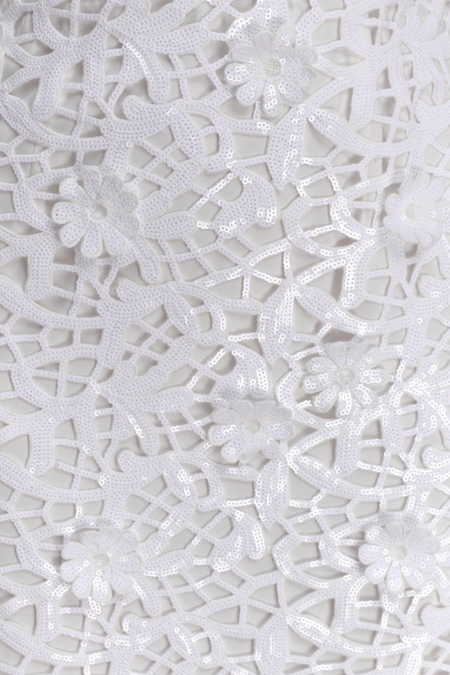 Josefa Sequin Lace Maxi Dress - White