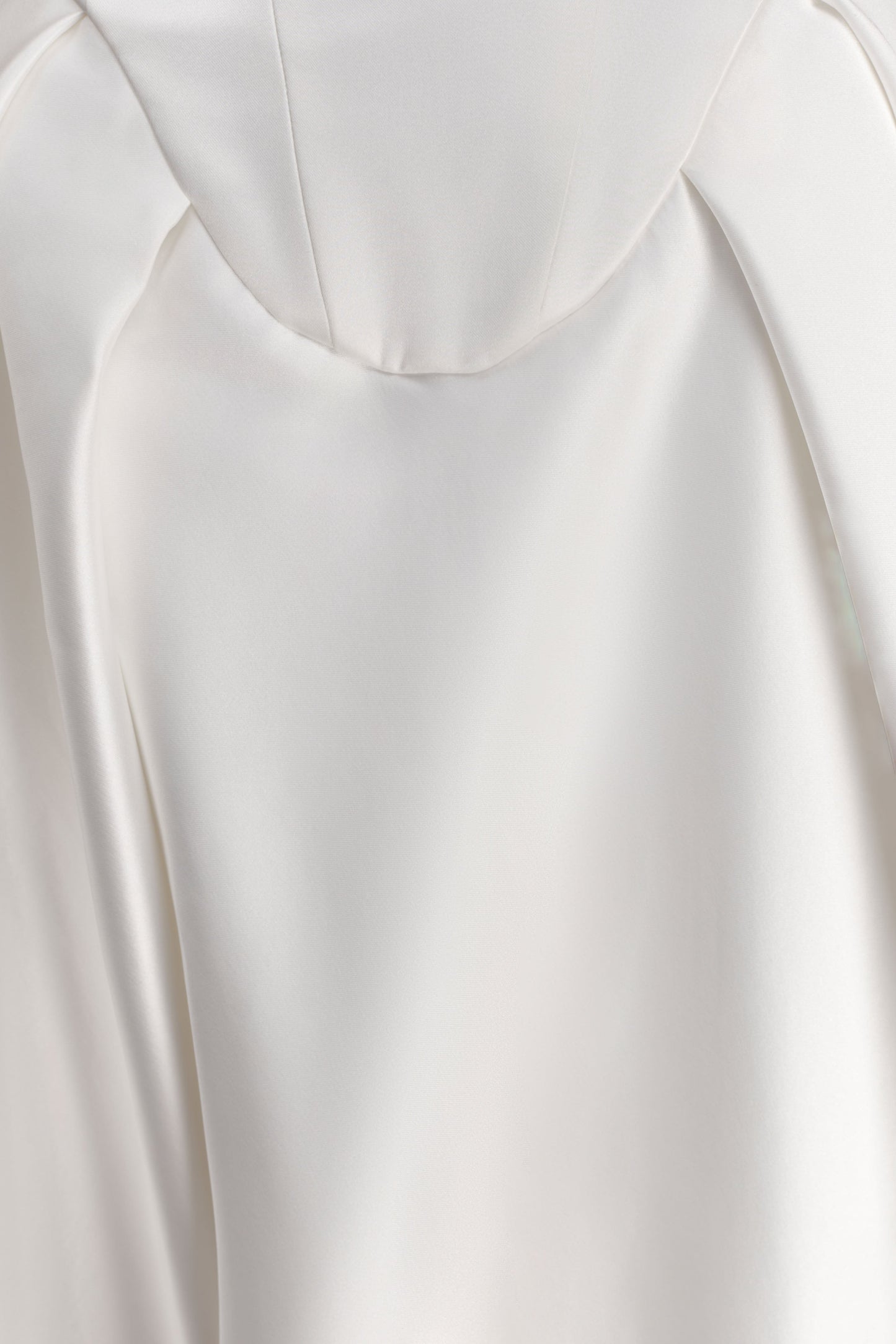 Willow Off Shoulder Satin Maxi Gown - White