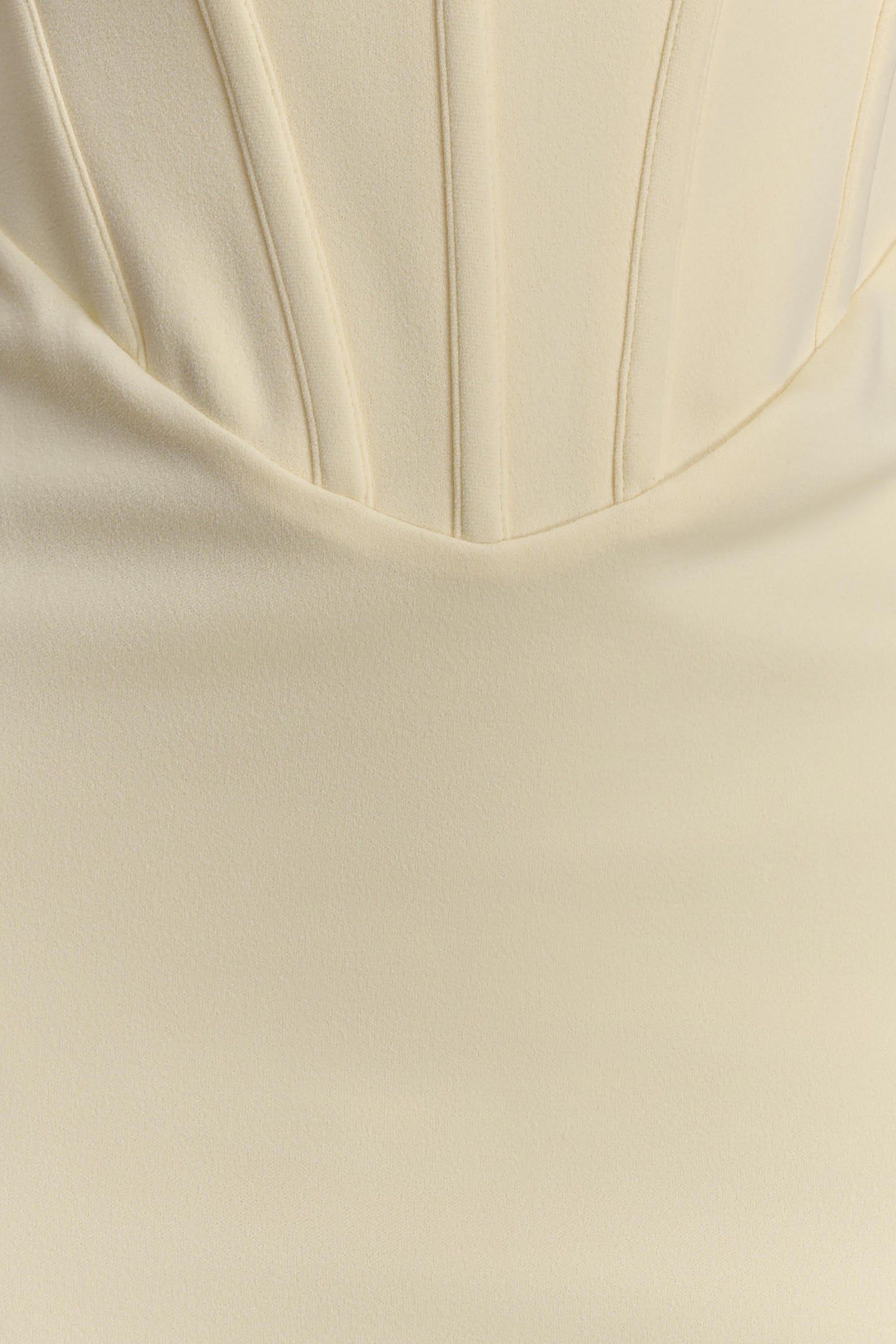 Luella Crepe Corset Maxi Dress - Lemon