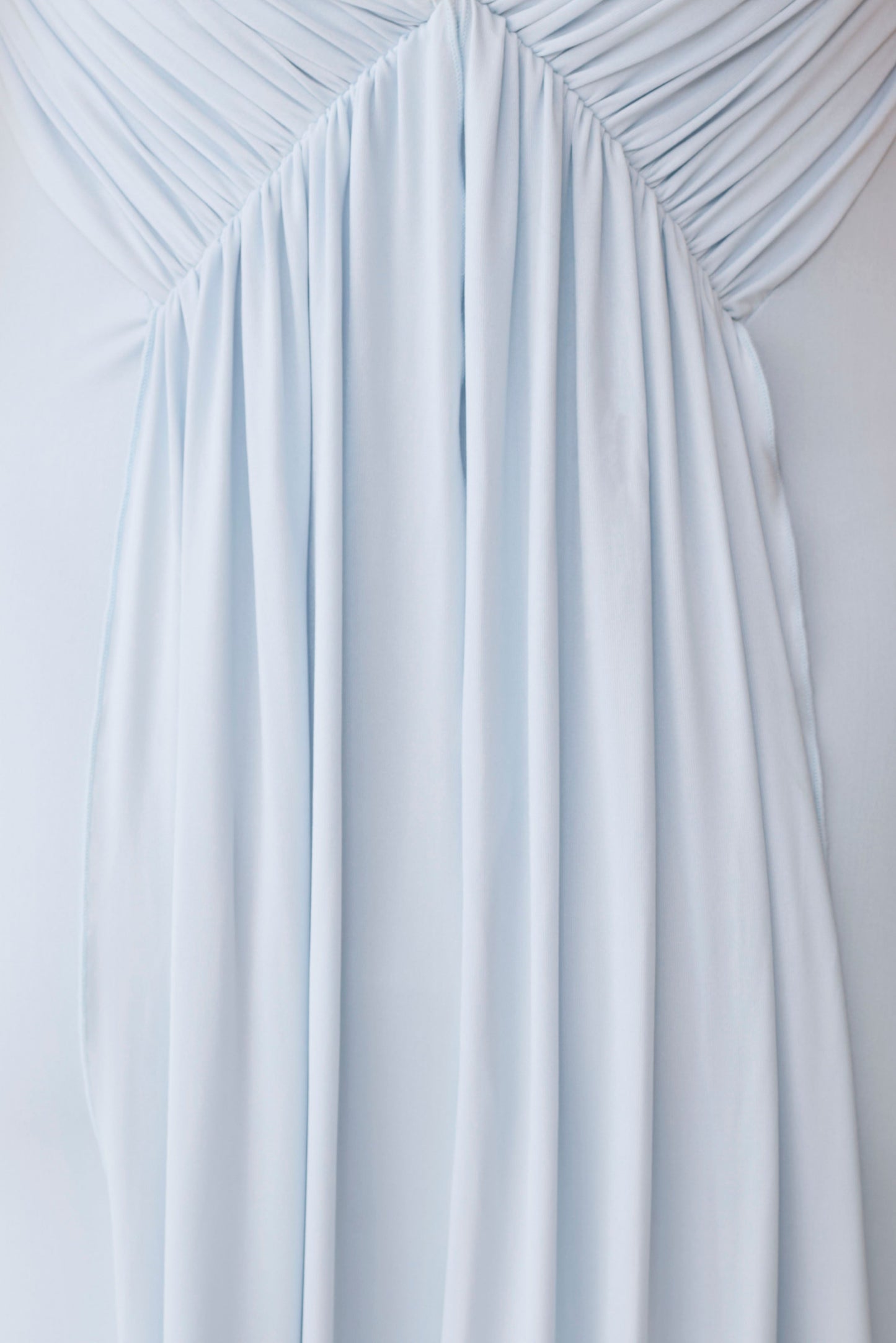 Maely Gathered Slinky Maxi Dress - Pale Blue