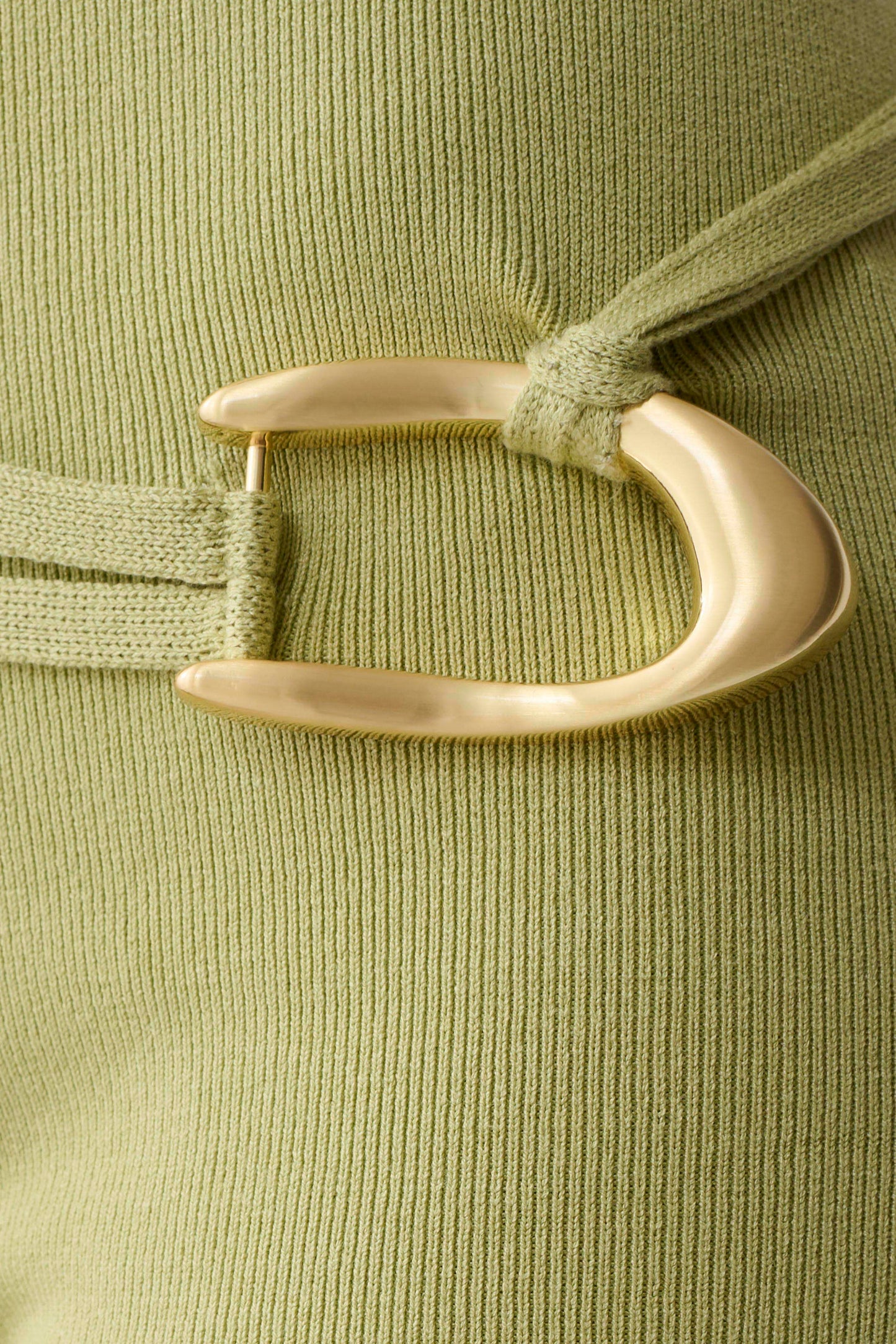 Dimitri Mini Knit Shorts With Belt - Light Olive