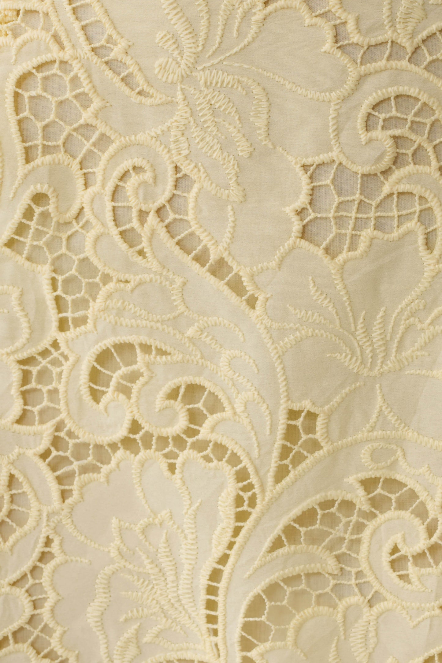 Tessa Broderie Mini Skirt - Lemon