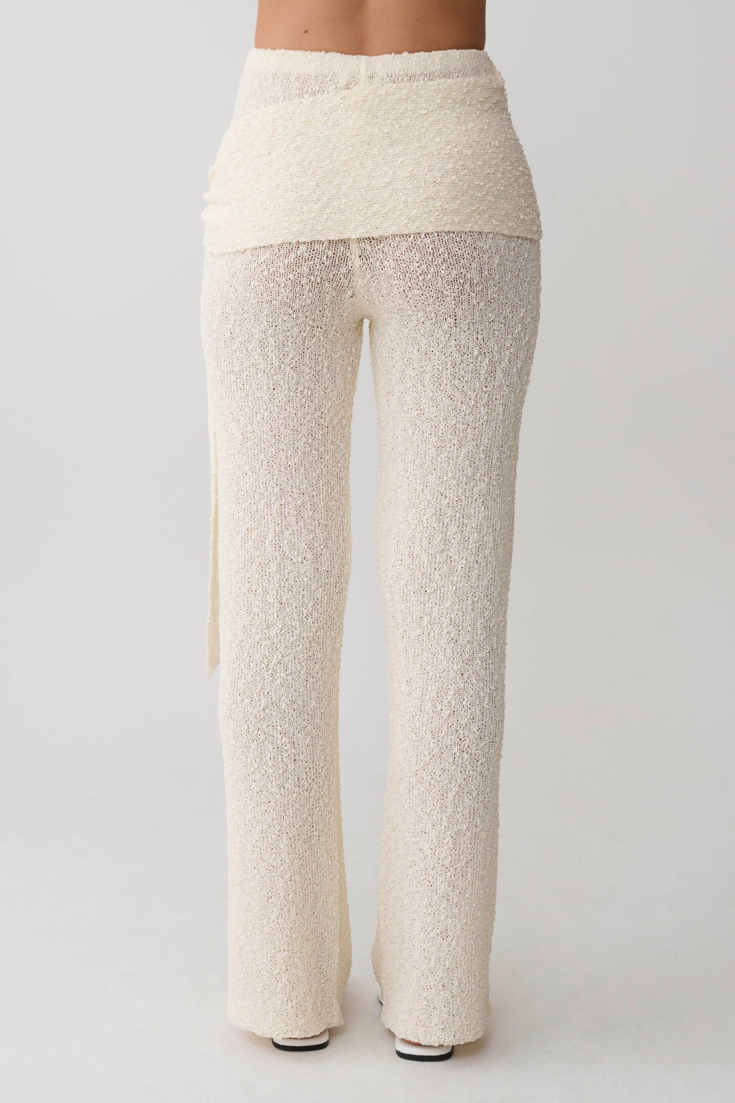Mattais Boucle Knit Pants - Ivory
