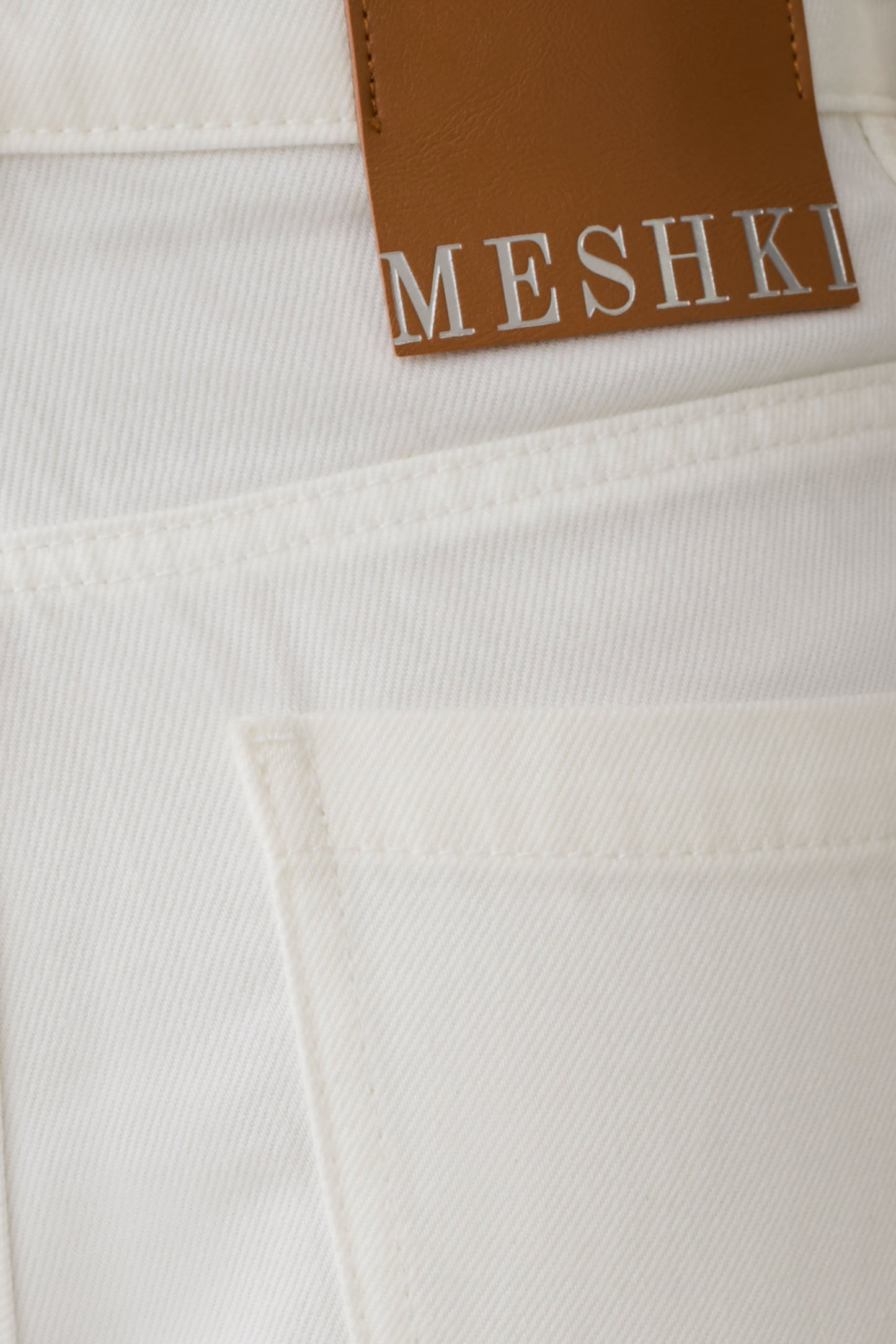 Shae Wide Leg Denim Jeans - White