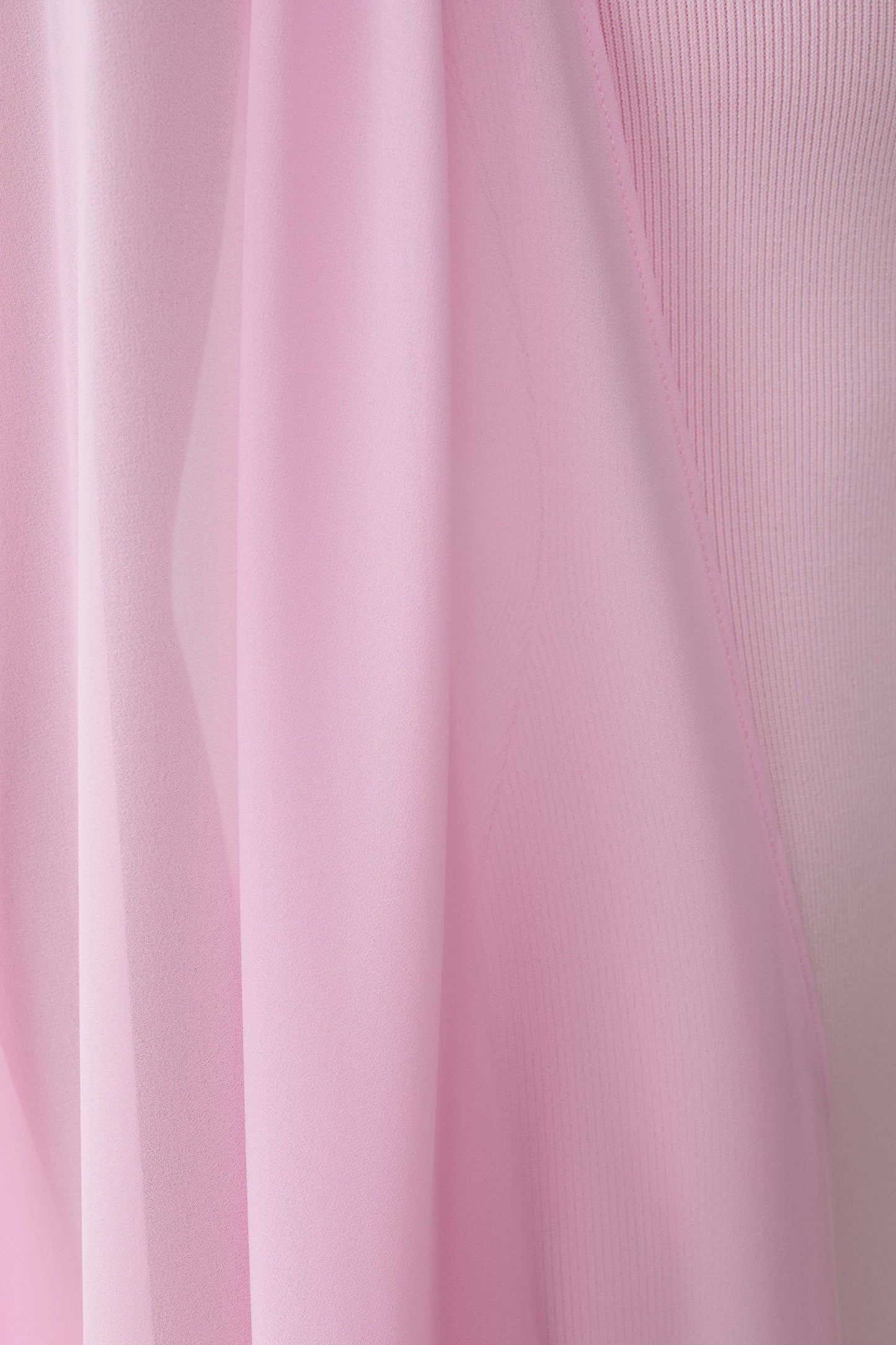 Farid Bandage Maxi Dress With Chiffon - Baby Pink