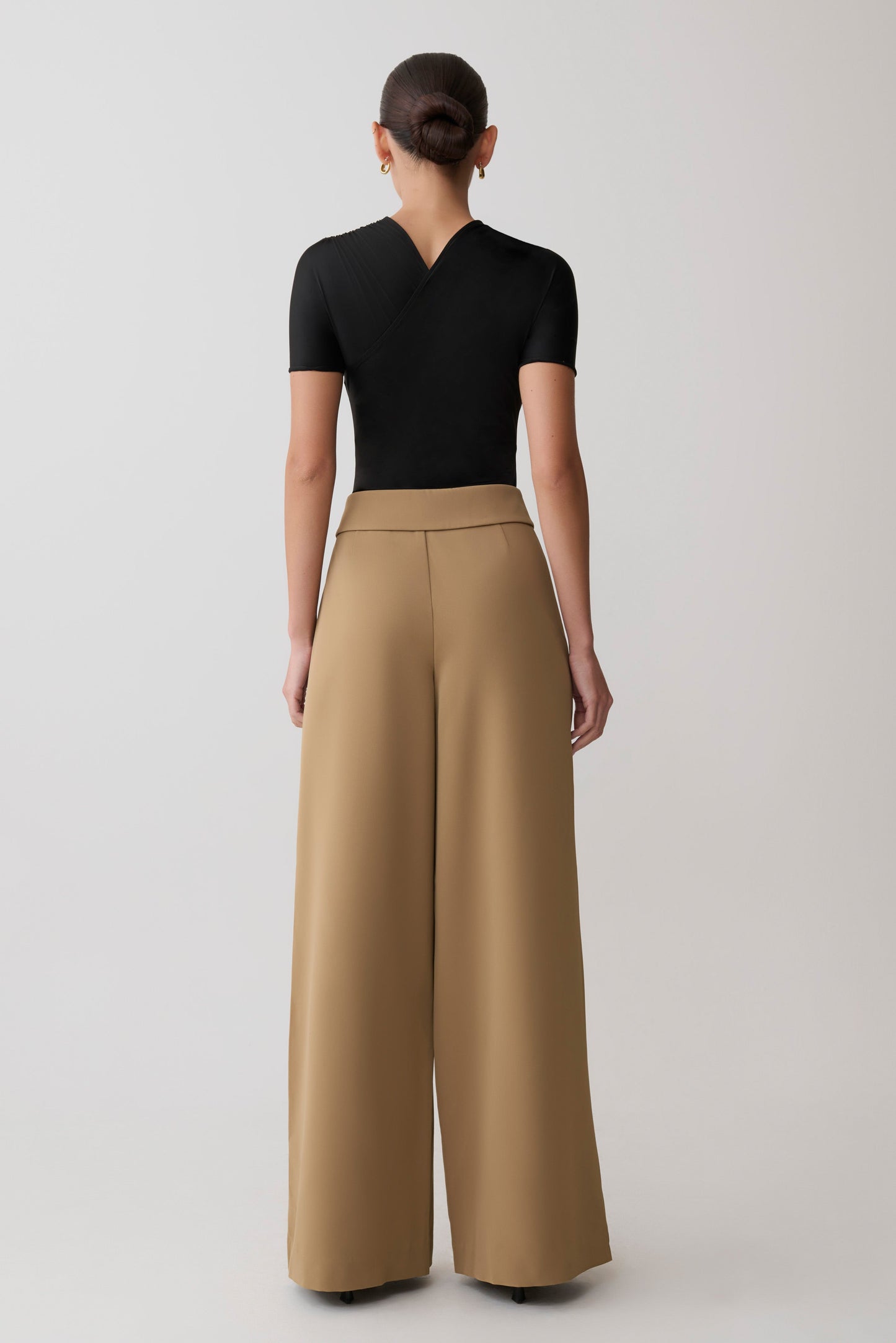 Tanya Wide Leg Suiting Pants - Camel