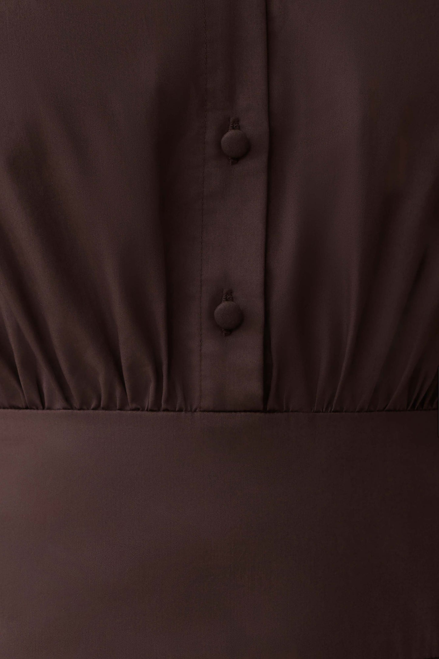 Isolde Long Sleeve Cotton Maxi Dress - Dark Chocolate