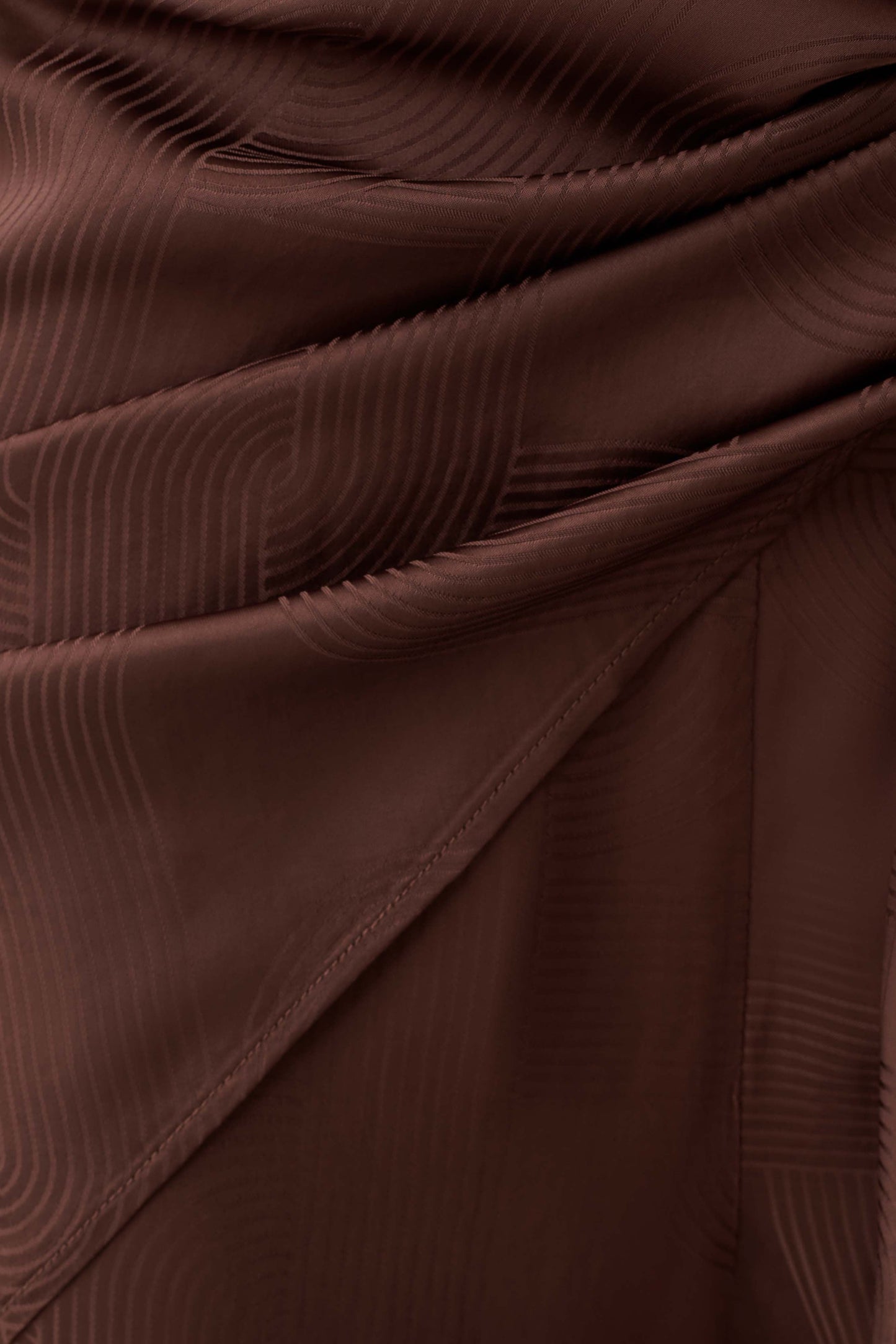 Gia Wrapped Tie Satin Pants - Chocolate