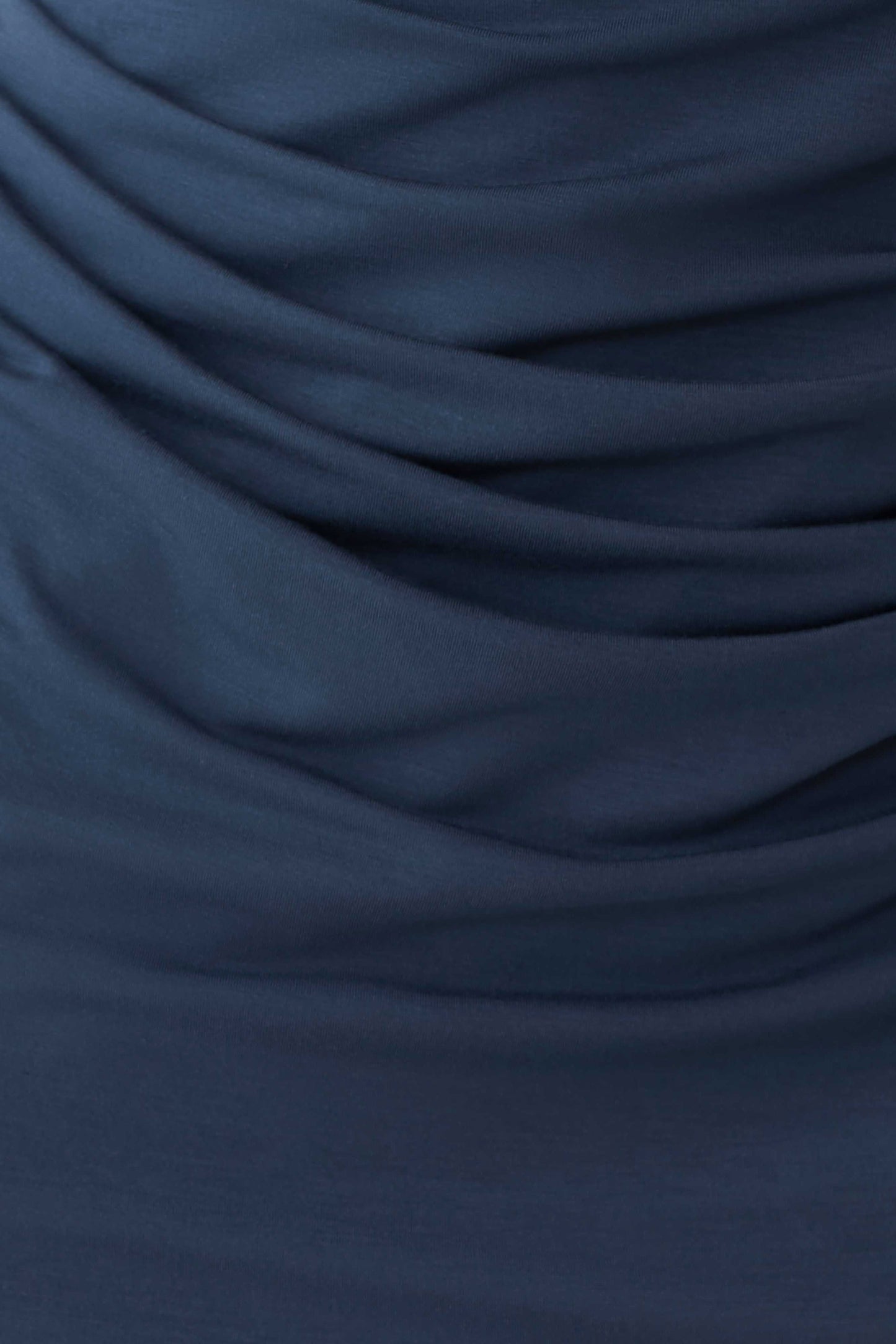 Vina Gathered Jersey Midi Dress - Ink Blue