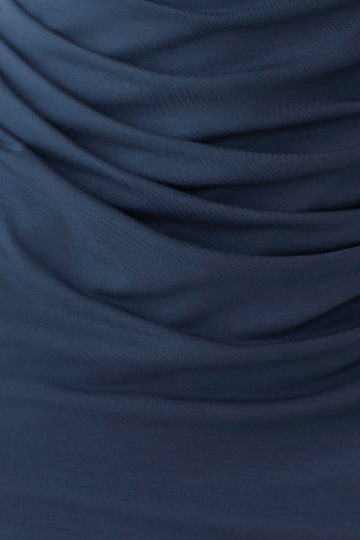 Vina Gathered Jersey Midi Dress - Ink Blue