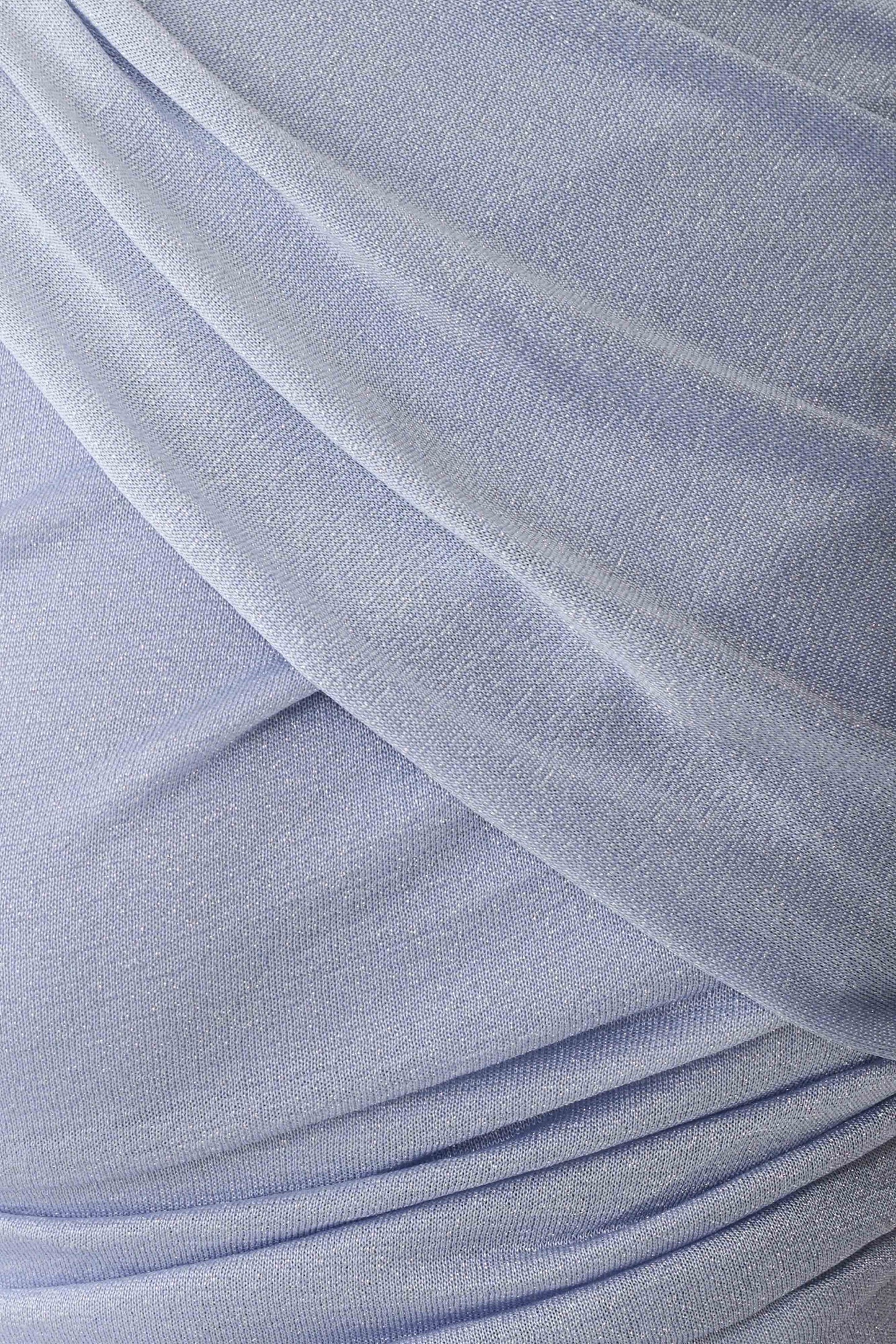 Adrienne One Shoulder Lurex Top - Pastel Blue