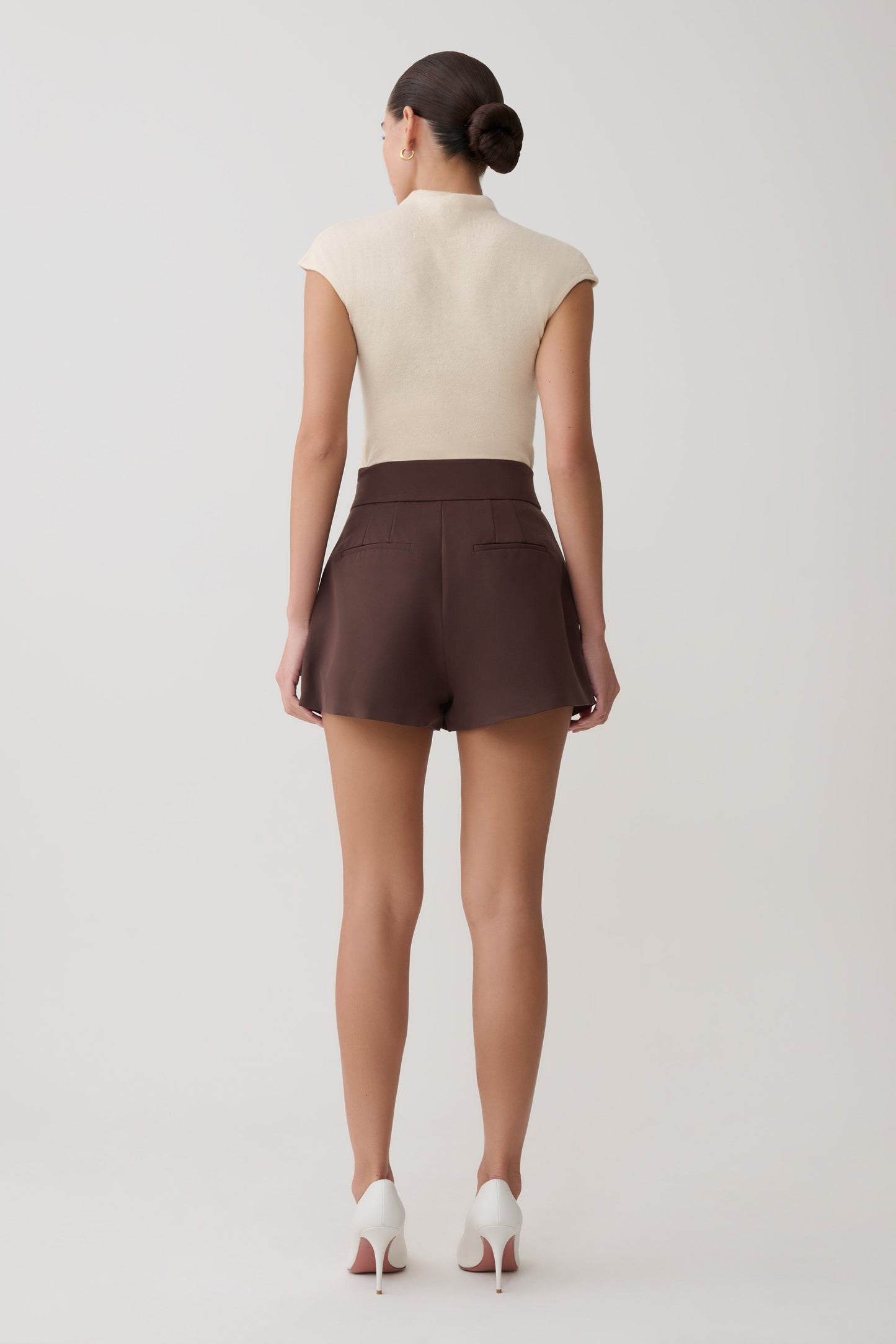 Alden High Waisted Short - Chocolate