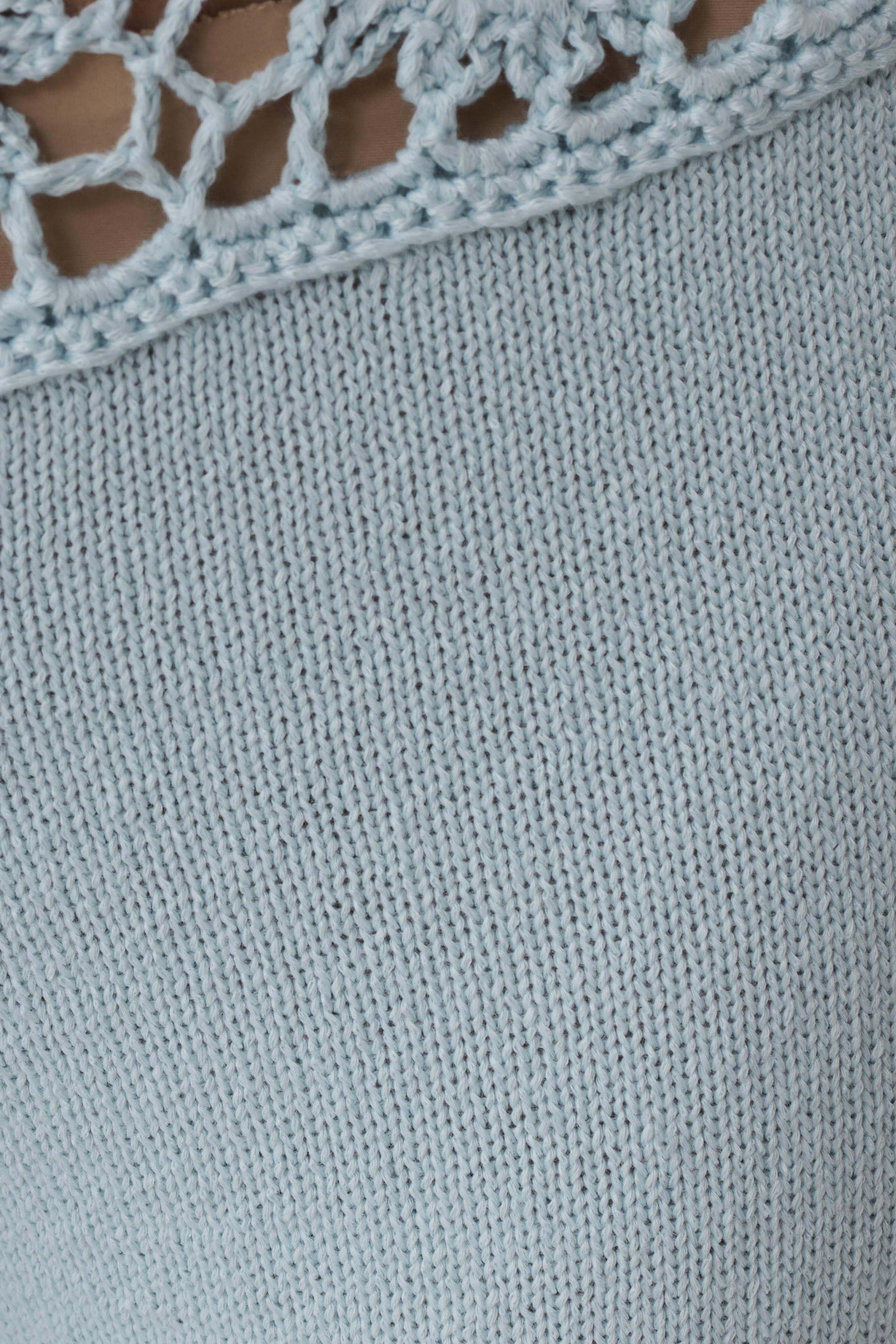 Miley Crochet Waistband Straight Leg Pant - Pale Aqua