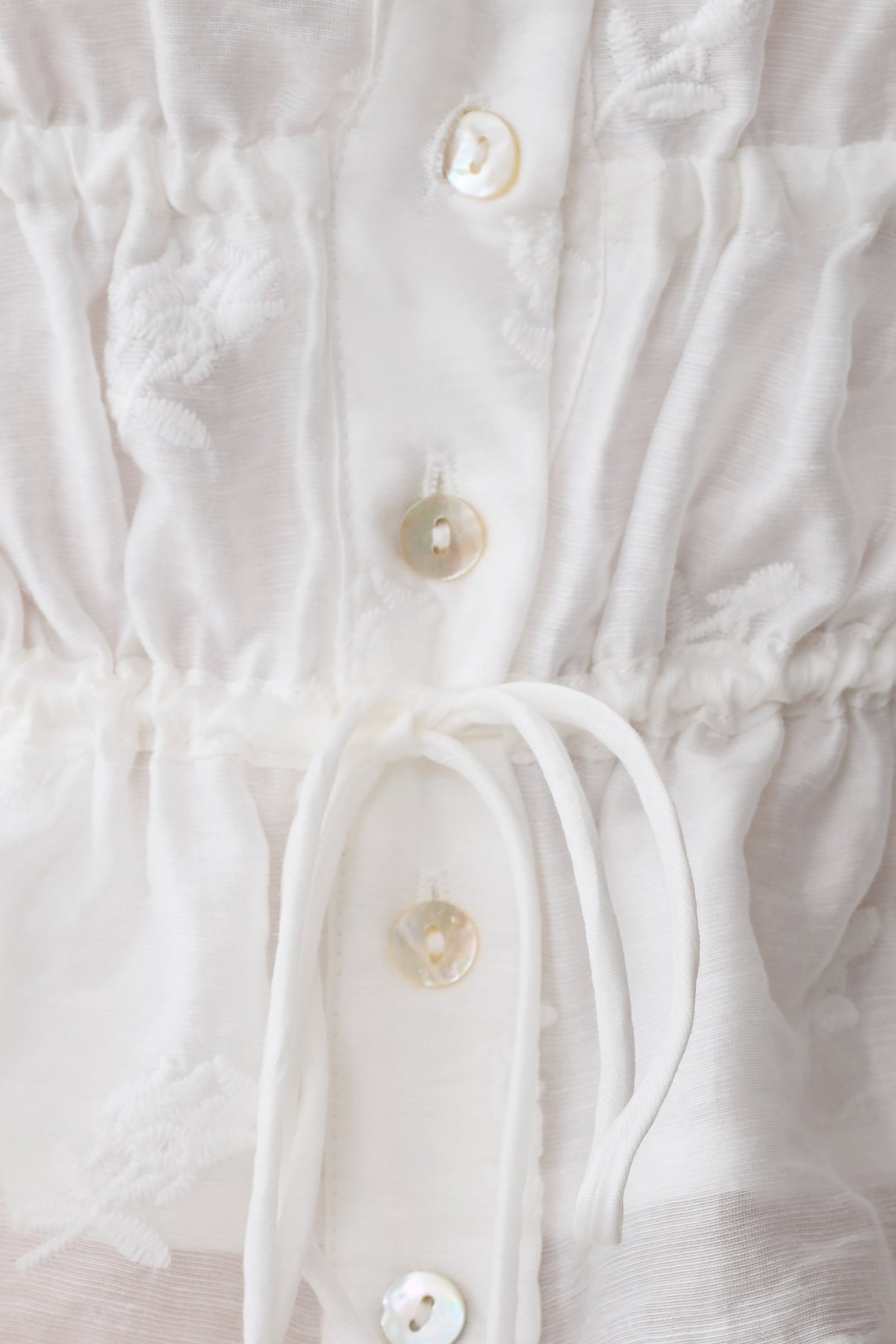 Vivian Embroidered Sleeveless Top - White