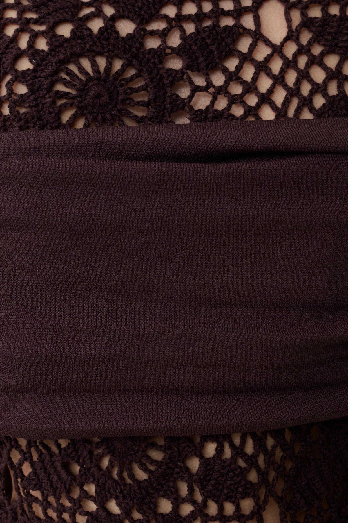 Tessie Knit & Crochet Maxi Dress - Dark Chocolate