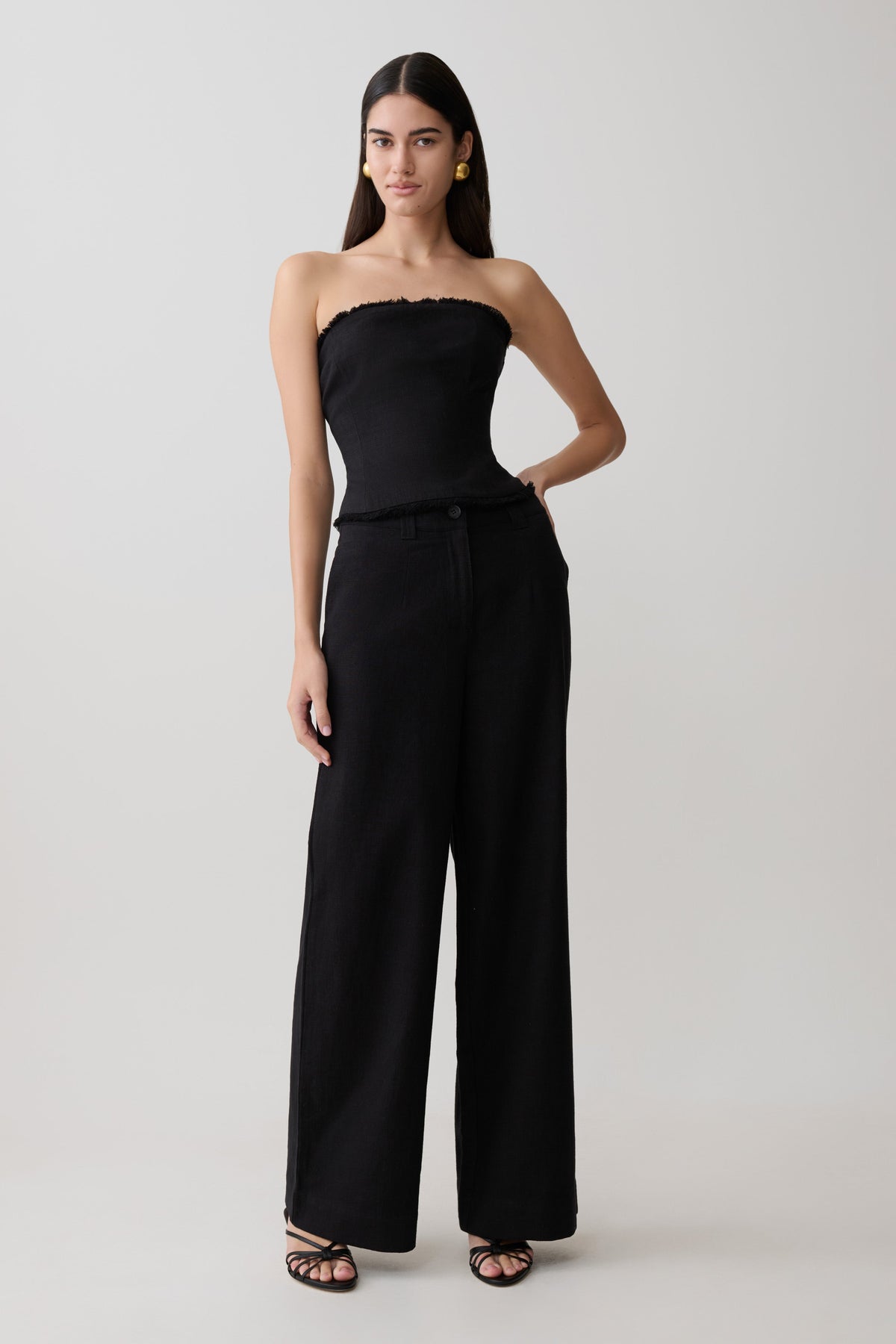Brielle Straight Leg Pant - Black