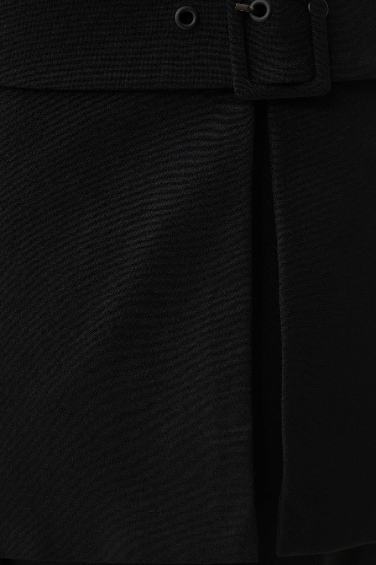 Daisy Wrap Skirt Straight Leg Pants - Black