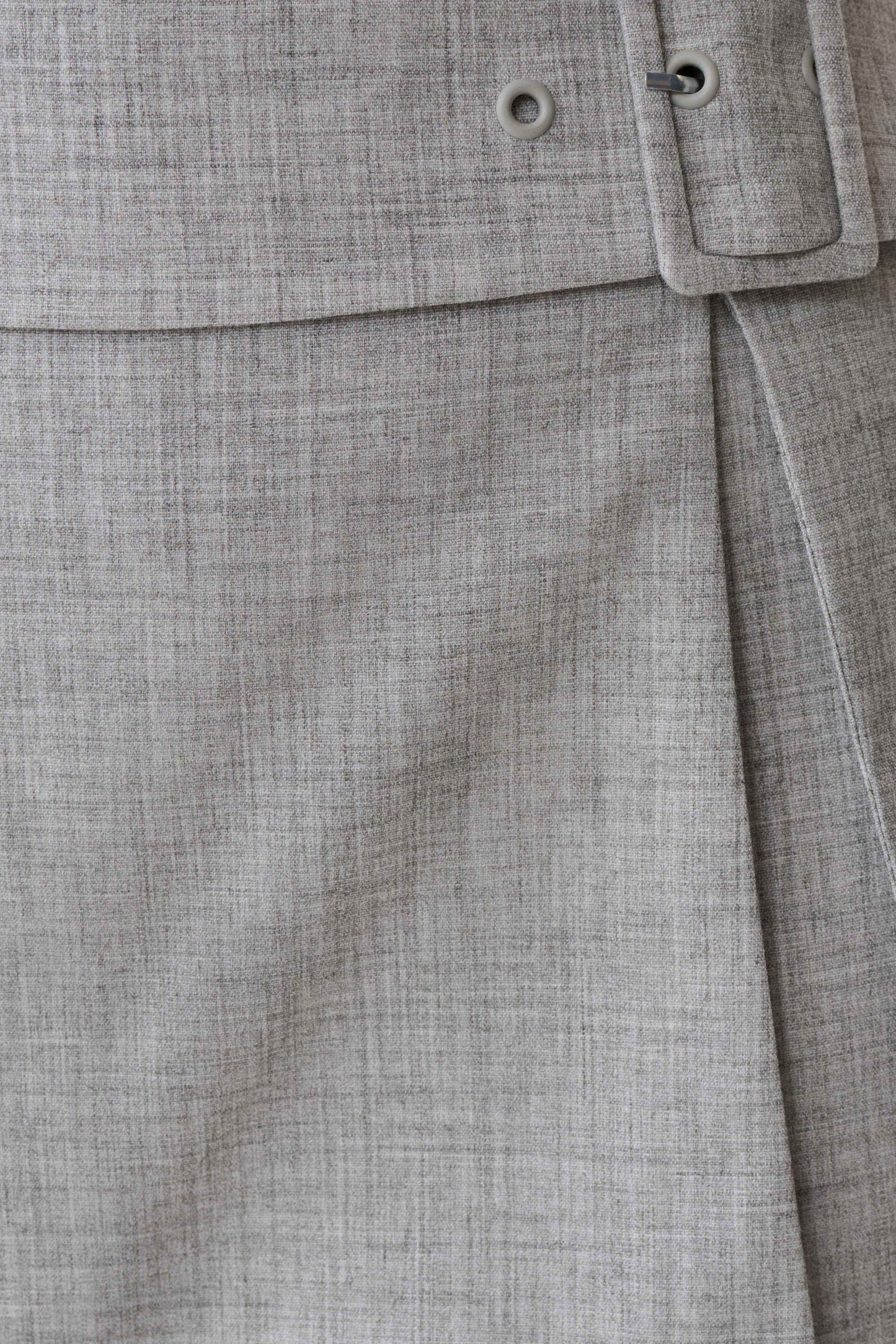 Daisy Wrap Skirt Straight Leg Pants - Charcoal Marle