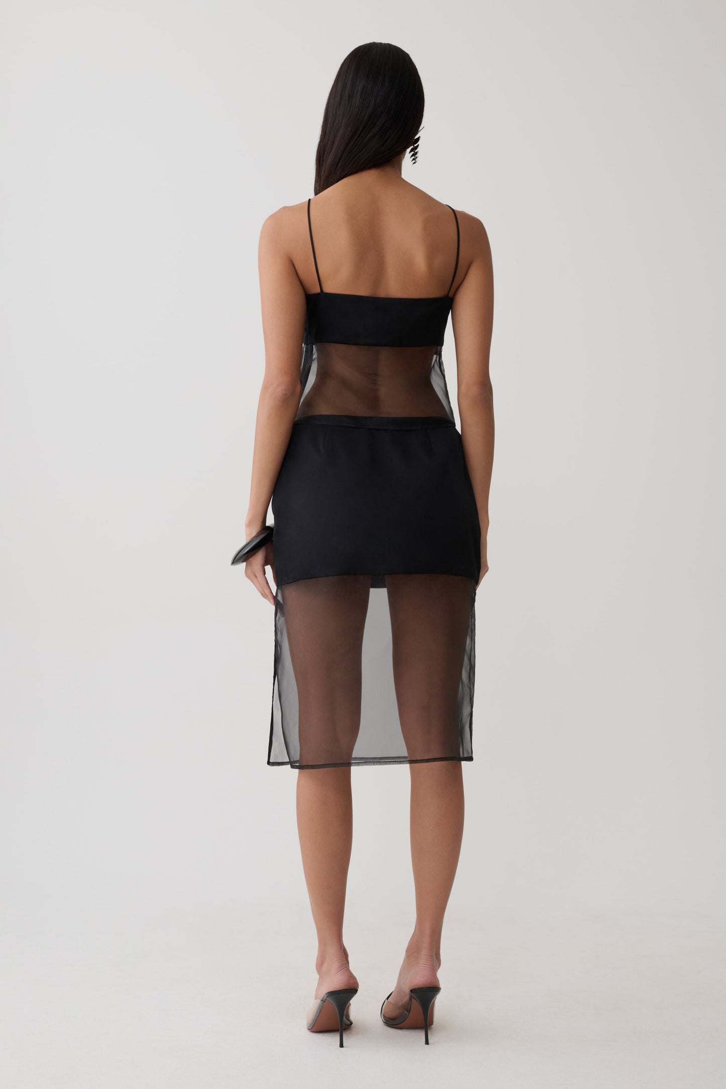 Claudia Sheer Sleeveless Top - Black