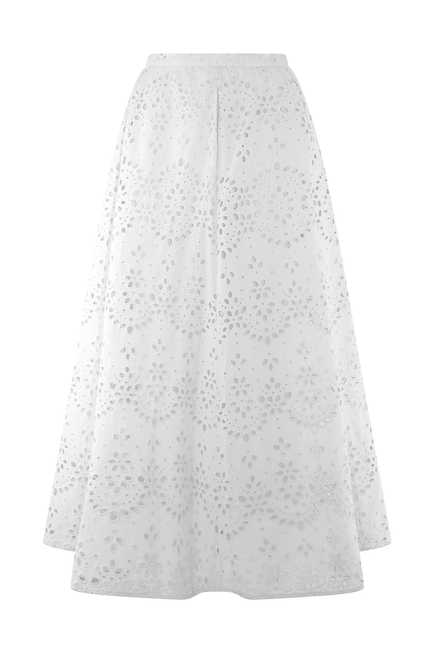 Arla Broderie Midi Skirt - White #6
