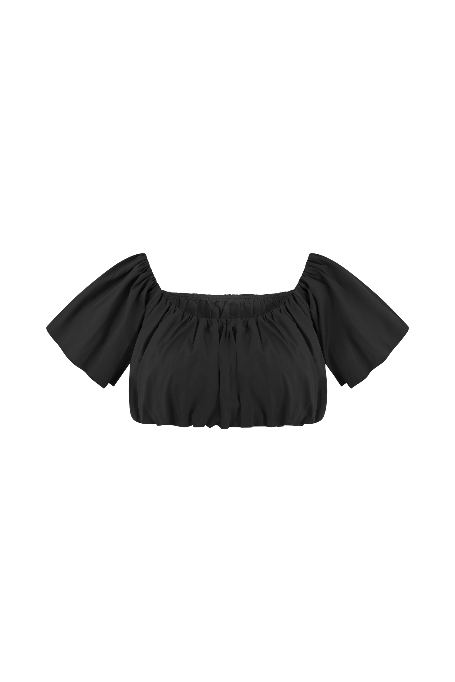 Autumn Off Shoulder Bubble Top - Black #9
