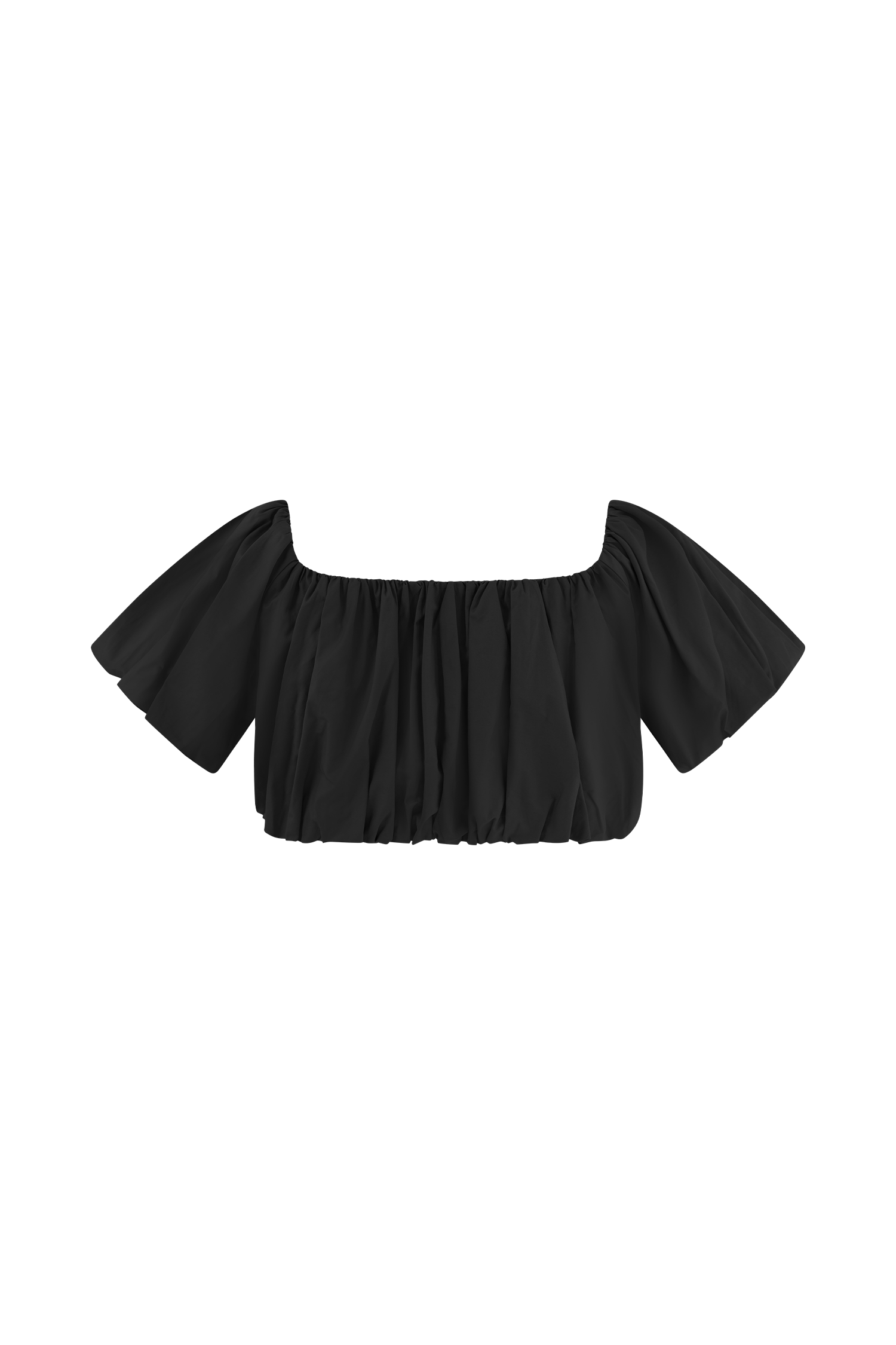 Autumn Off Shoulder Bubble Top - Black #8