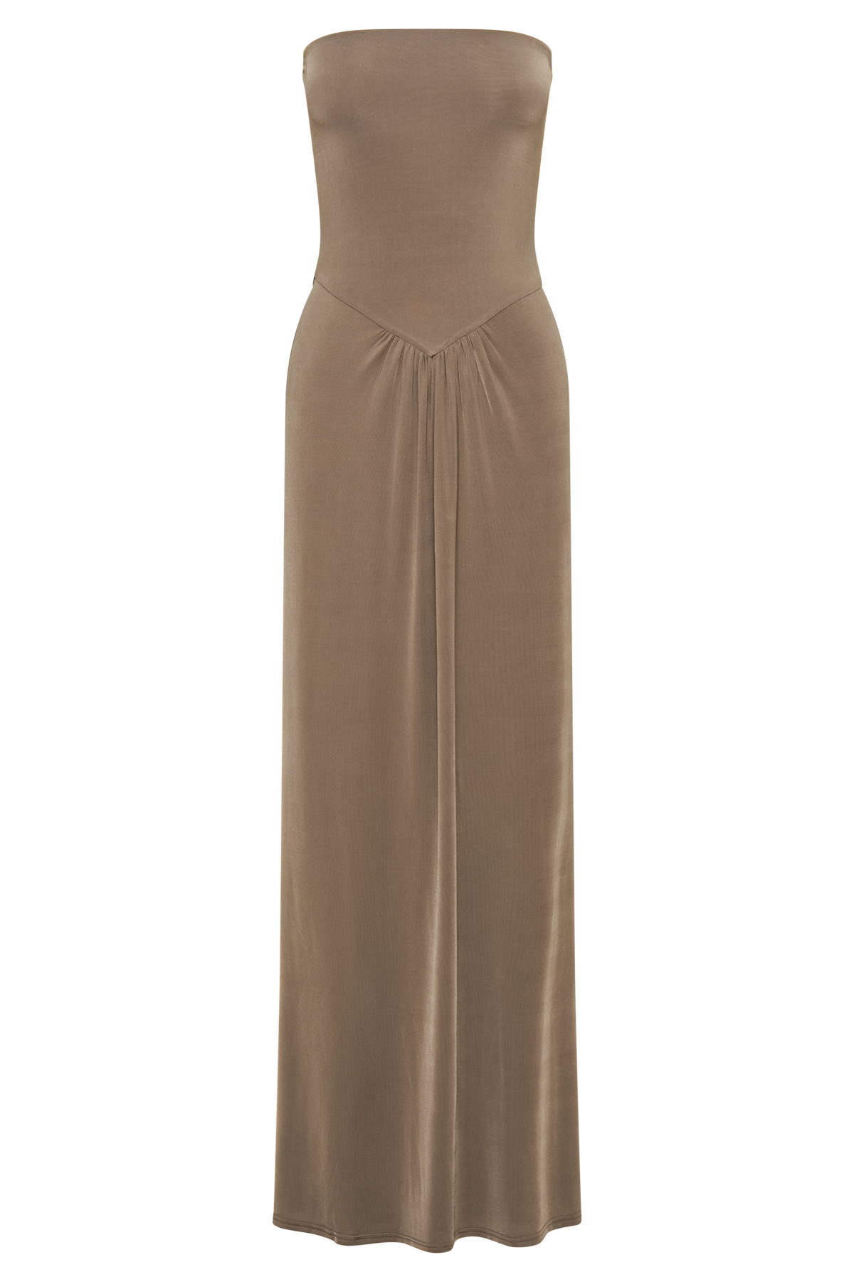 Ruby Strapless Slinky Maxi Dress - Coco