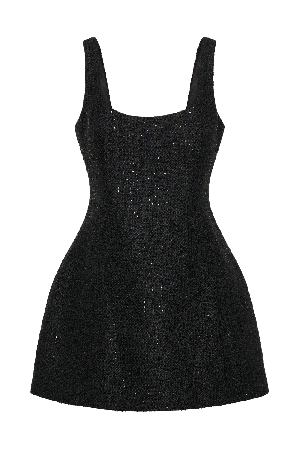 Beth Tweed Mini Dress - Black