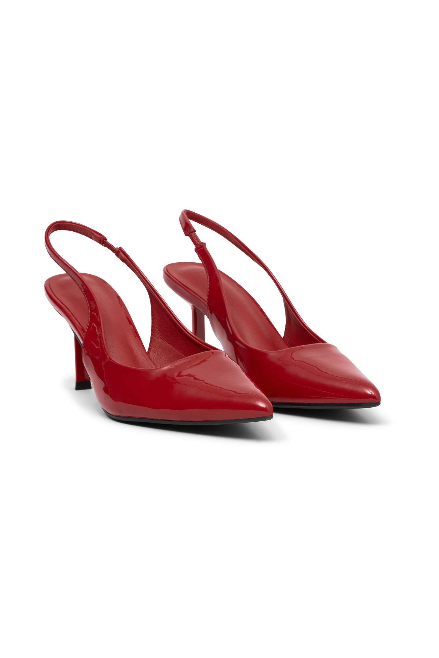 Dasha Patent Sling Back Heels - Red #5