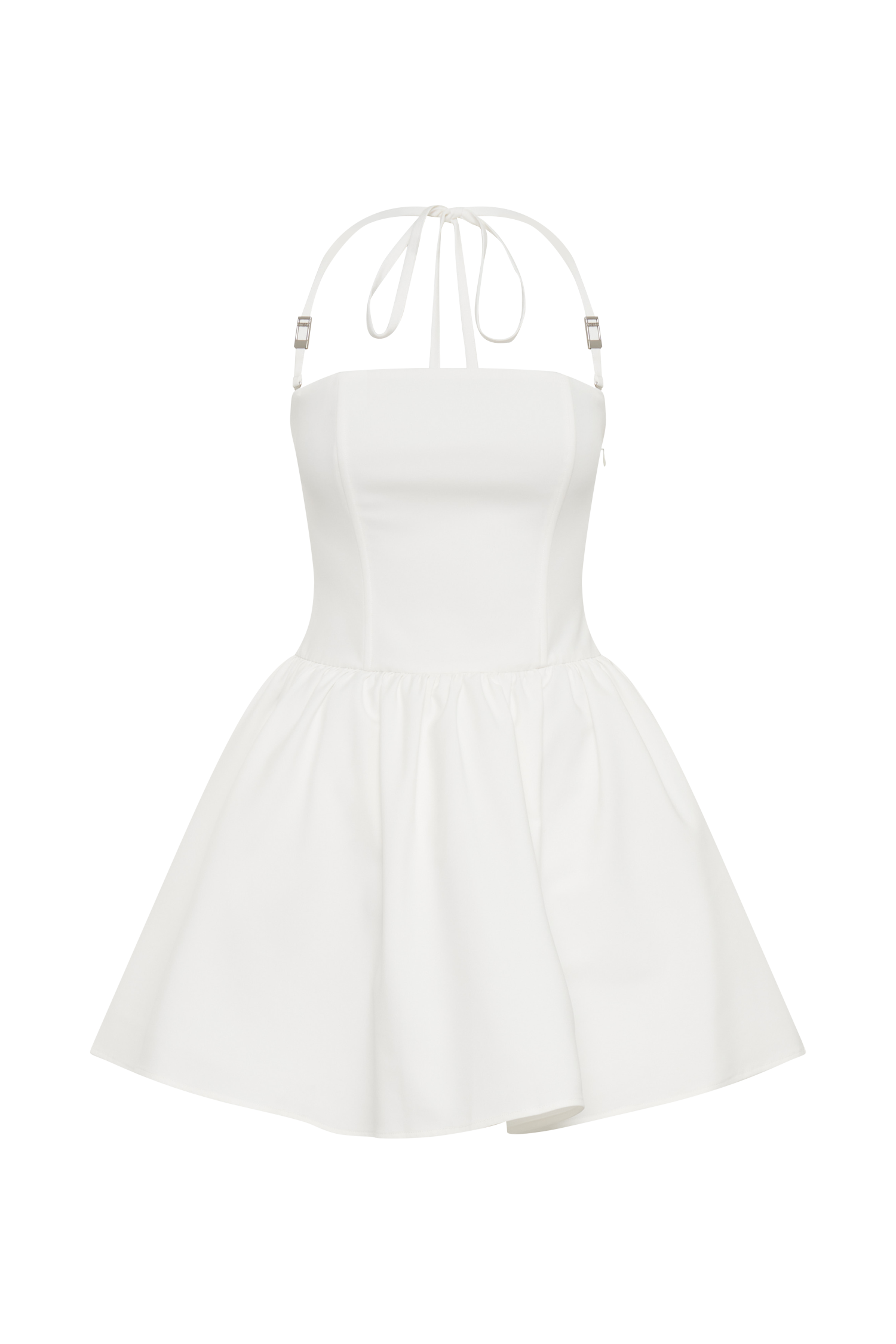 Ruby Halter Mini Dress - White #10