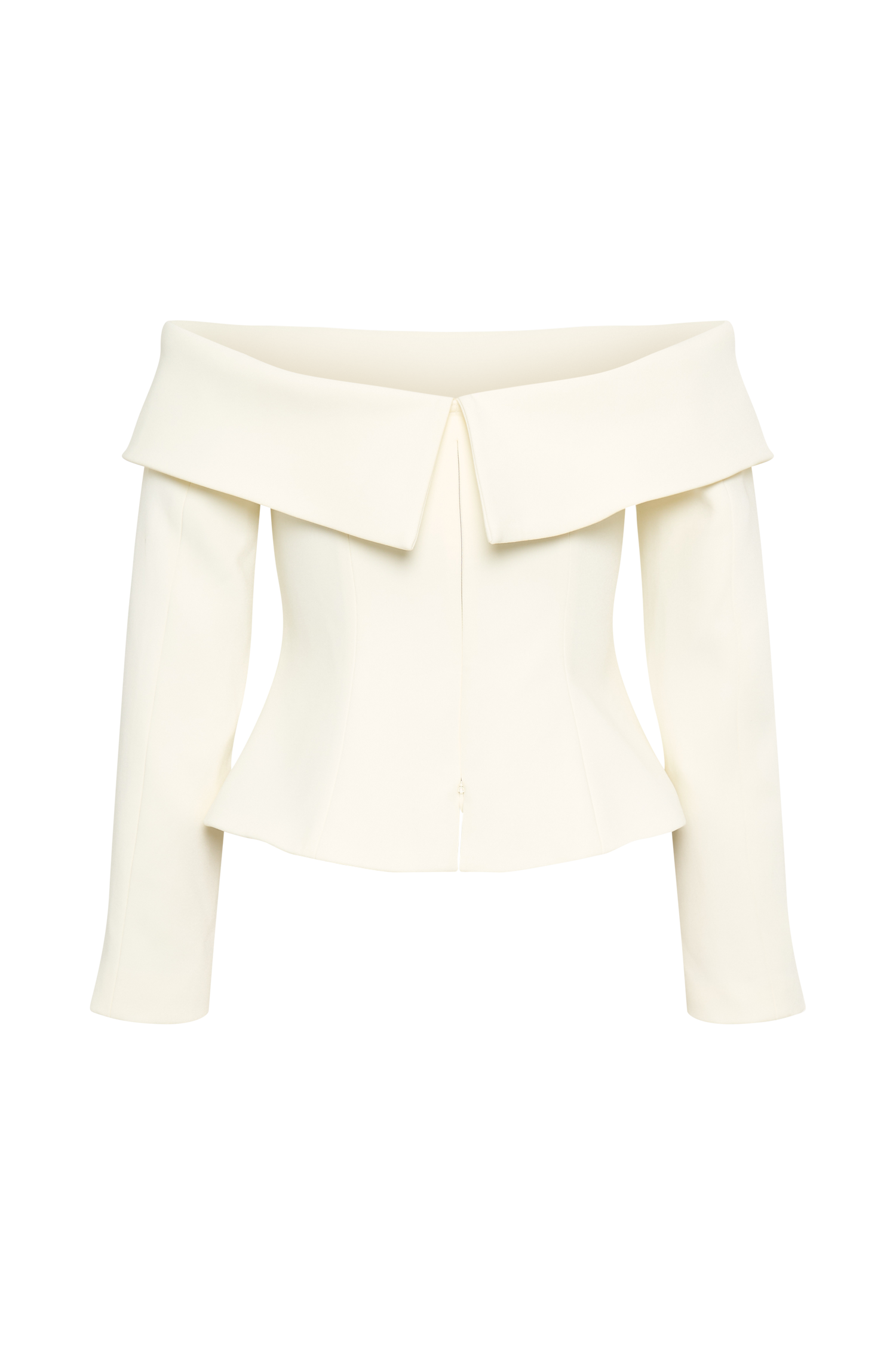 Celene Off Shoulder Jacket - Ivory #9