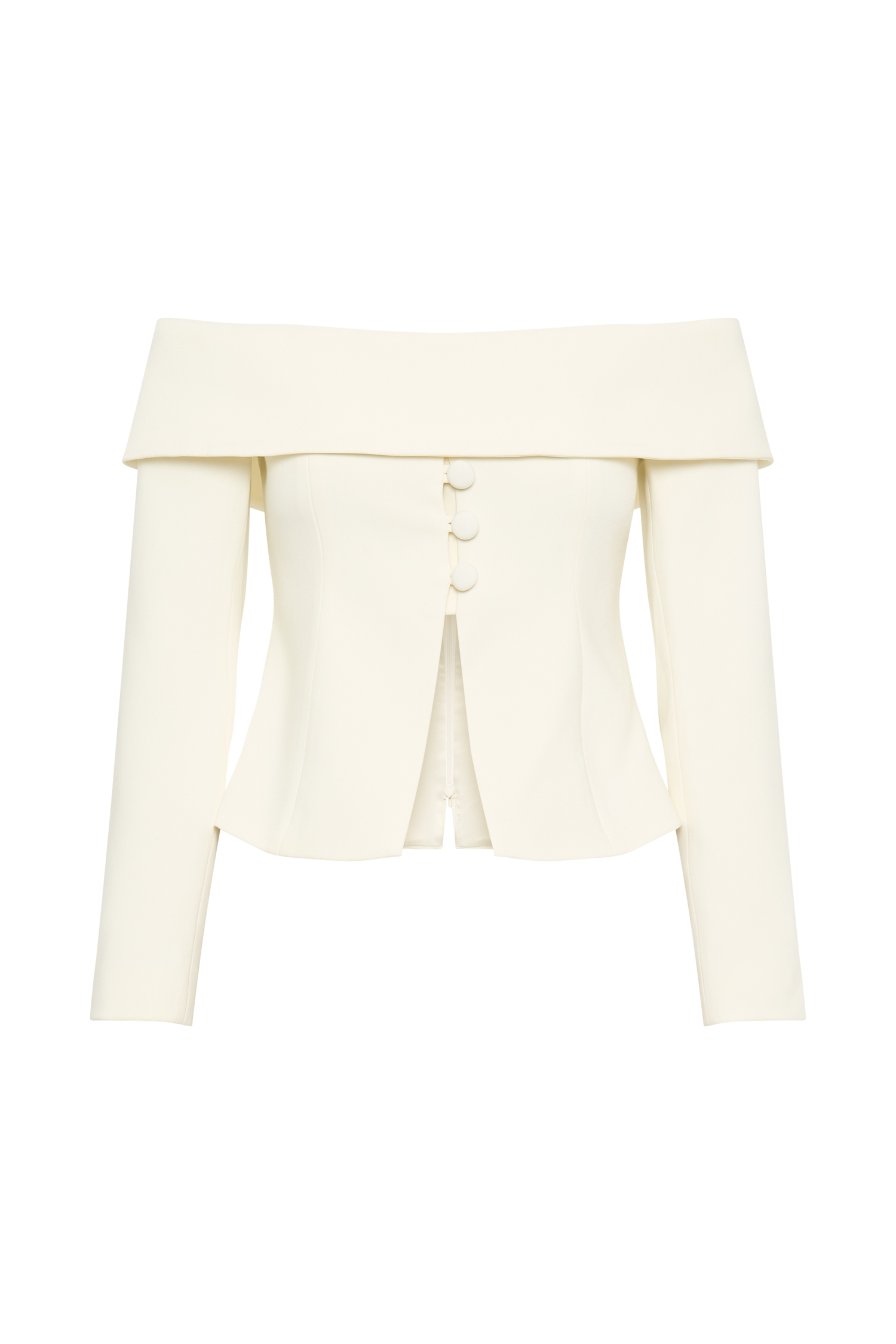 Celene Off Shoulder Jacket - Ivory #10