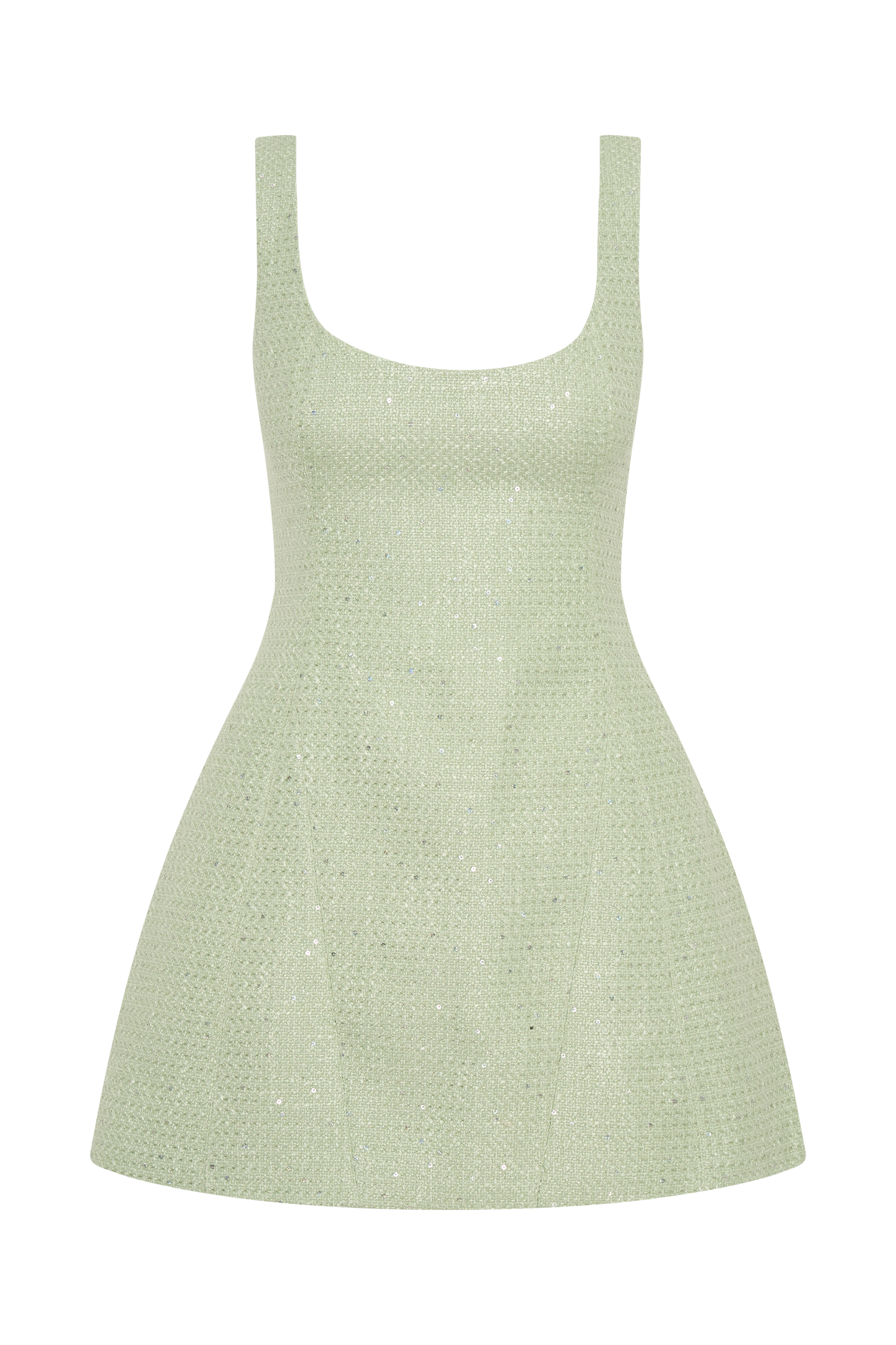 Beth Tweed Mini Dress - Pastel Green #7