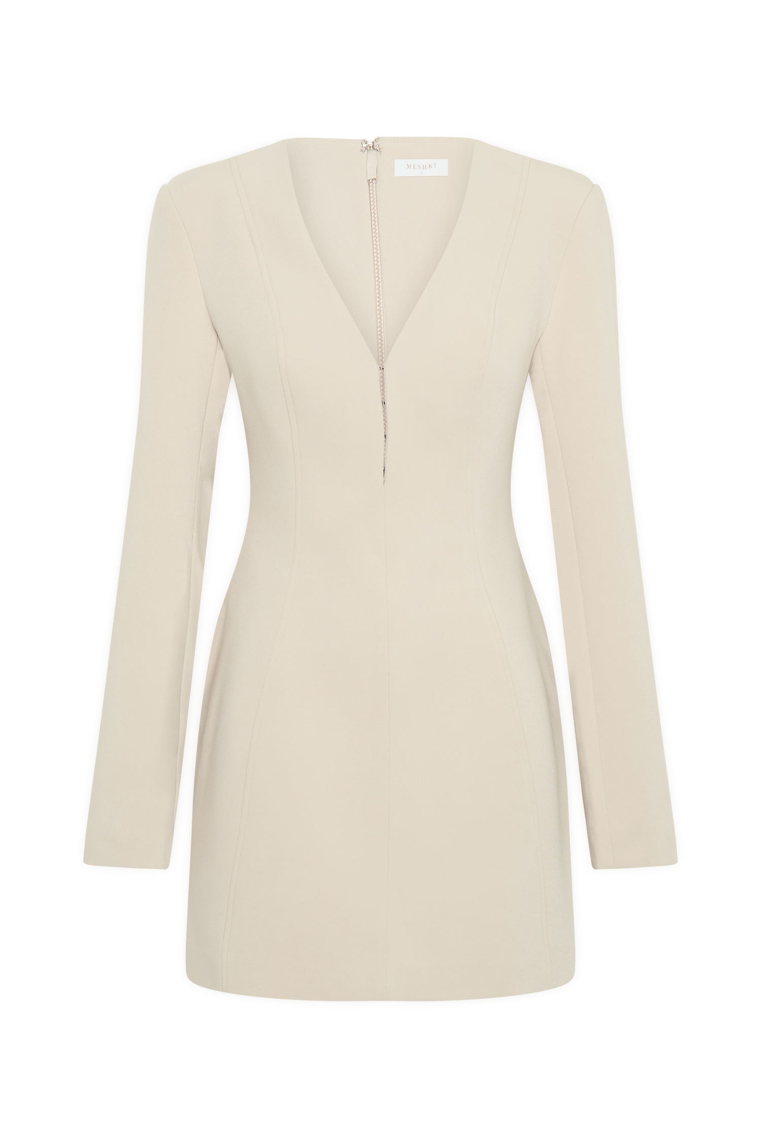 Arora Suiting Blazer Dress With Pleating - Sand #7
