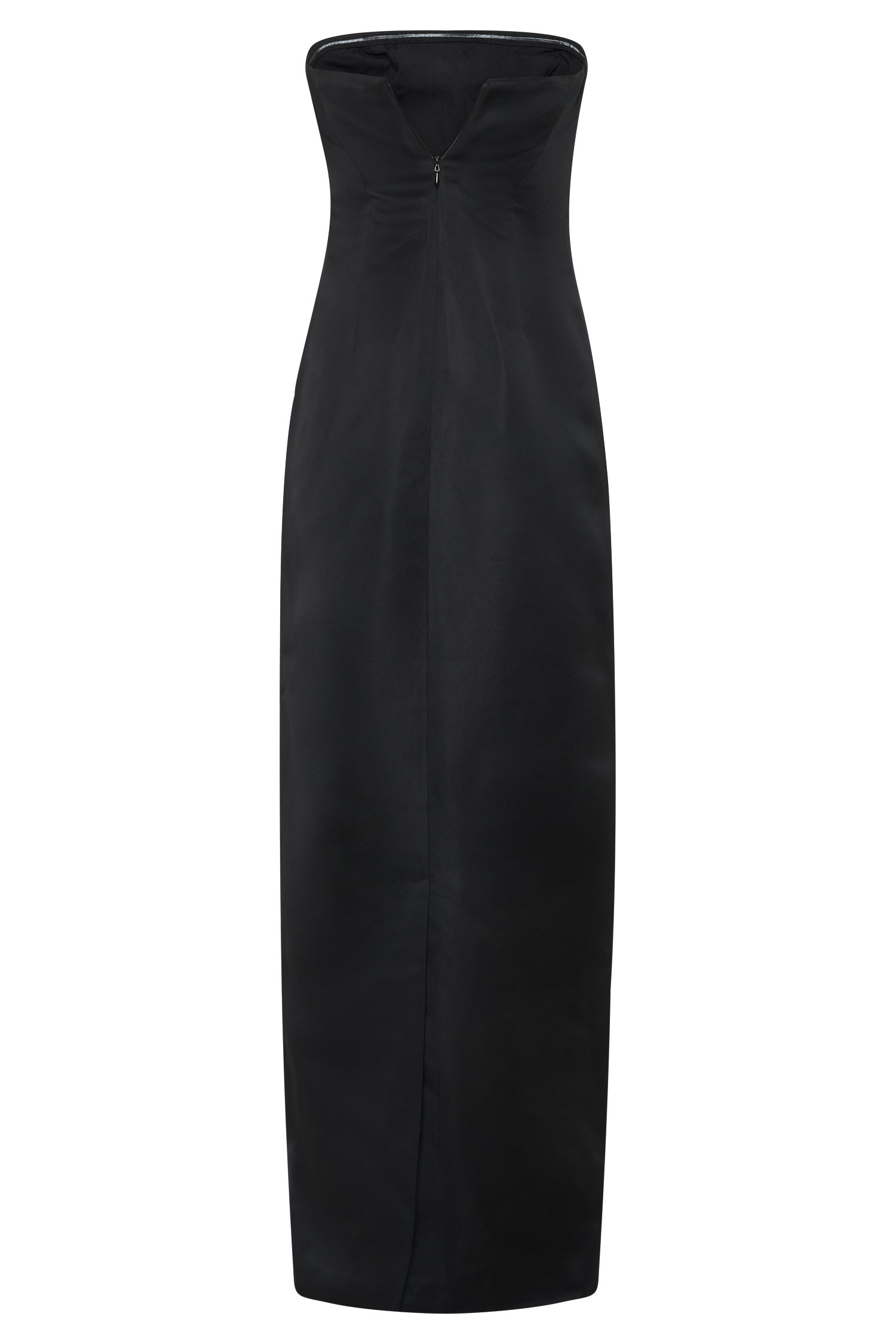 Cyrill Strapless Satin Structured Maxi Dress - Black #9