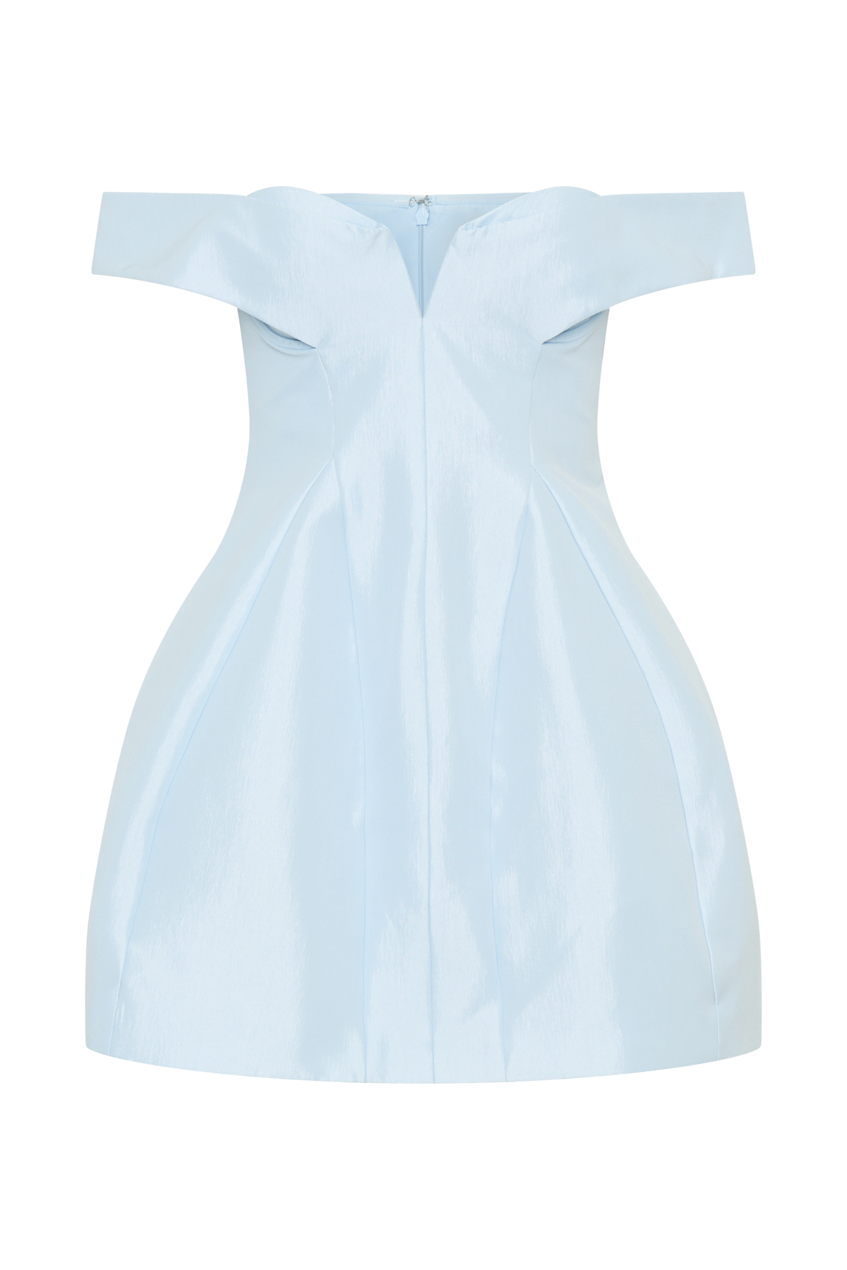 Diana Off Shoulders Mini Dress - Powder Baby Blue