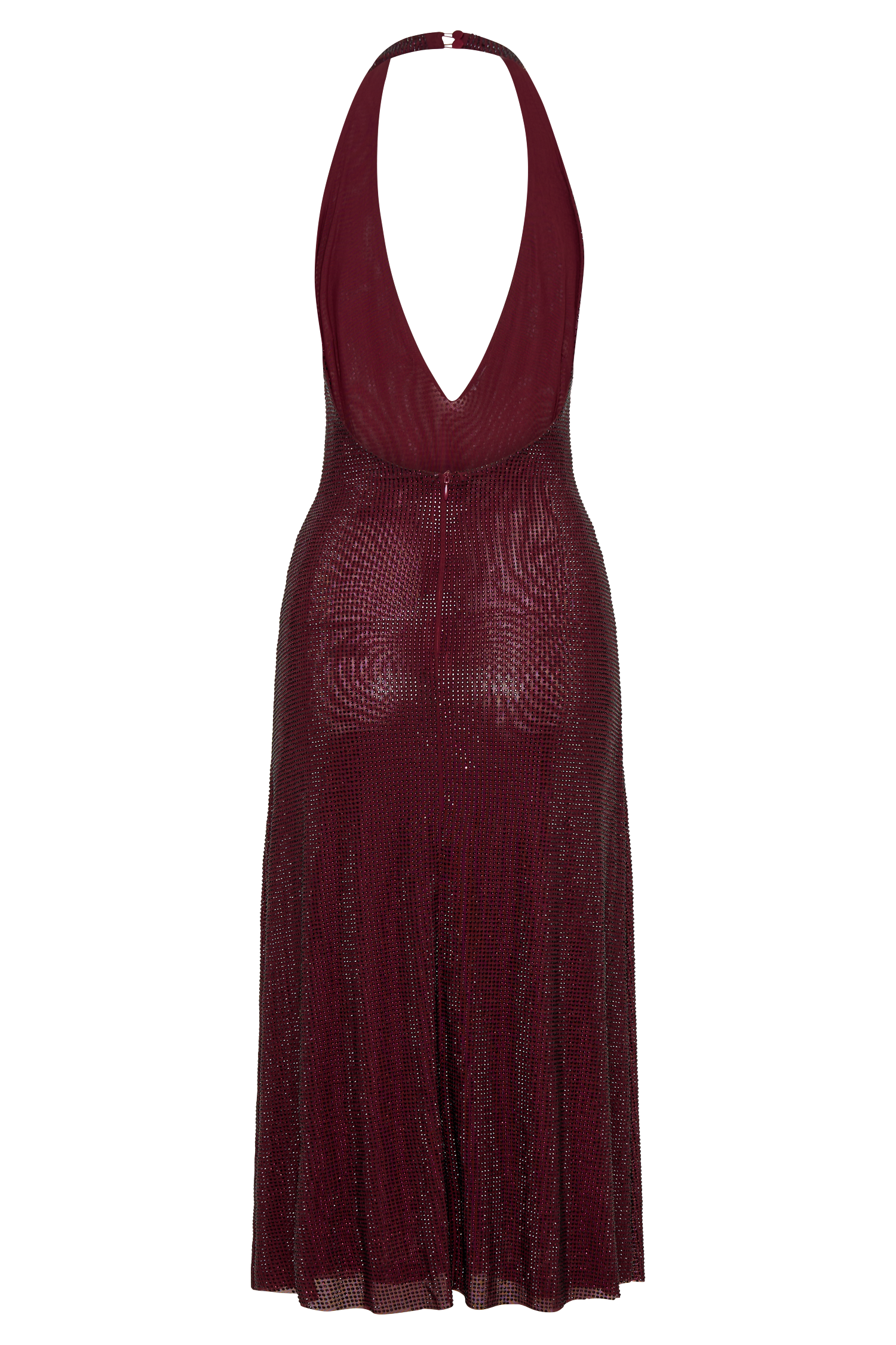 Genie Diamante Halter Midi Dress - Mahogany #7